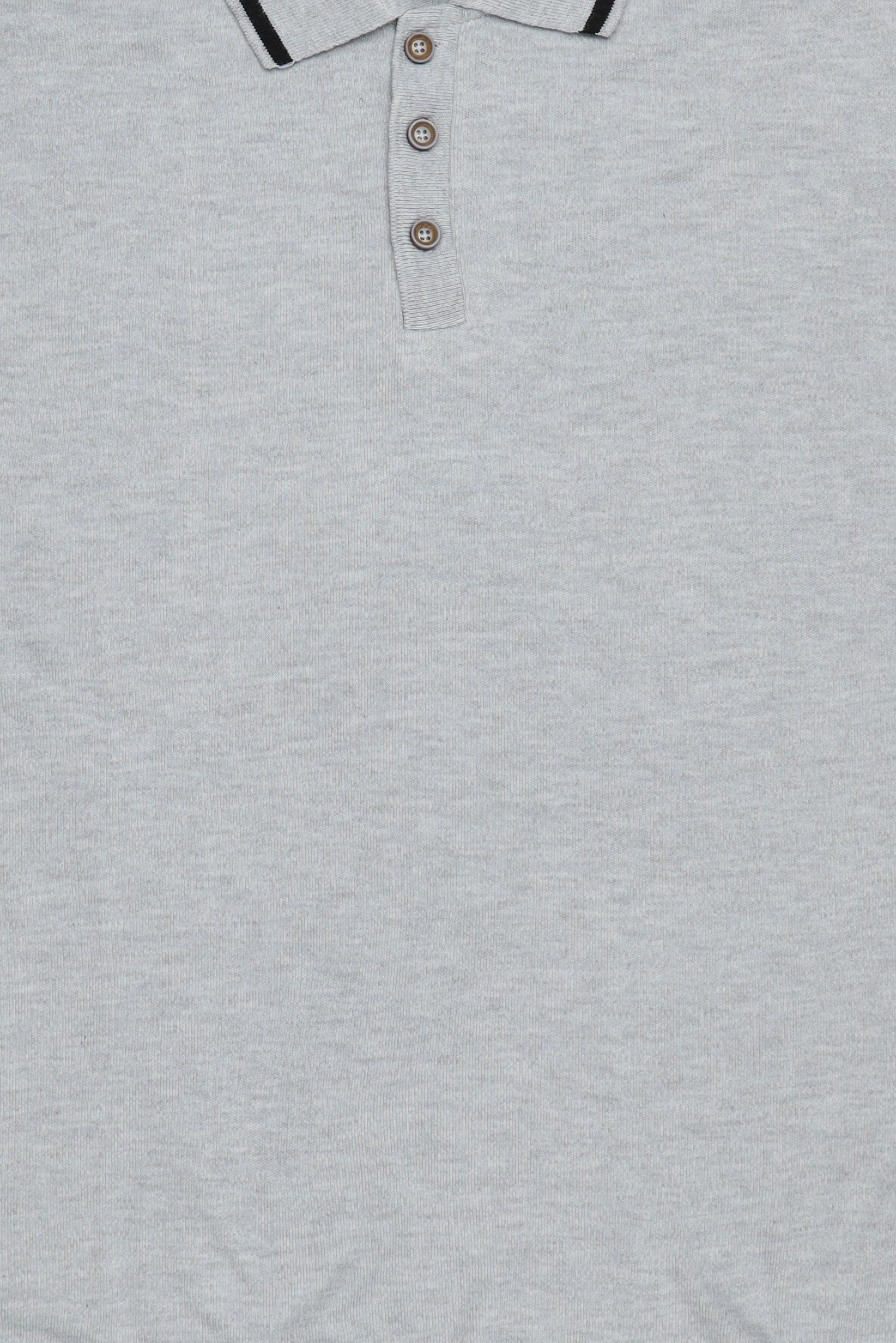 Men Spread Collar Short Sleeve Solid Polo Shirt, Grey