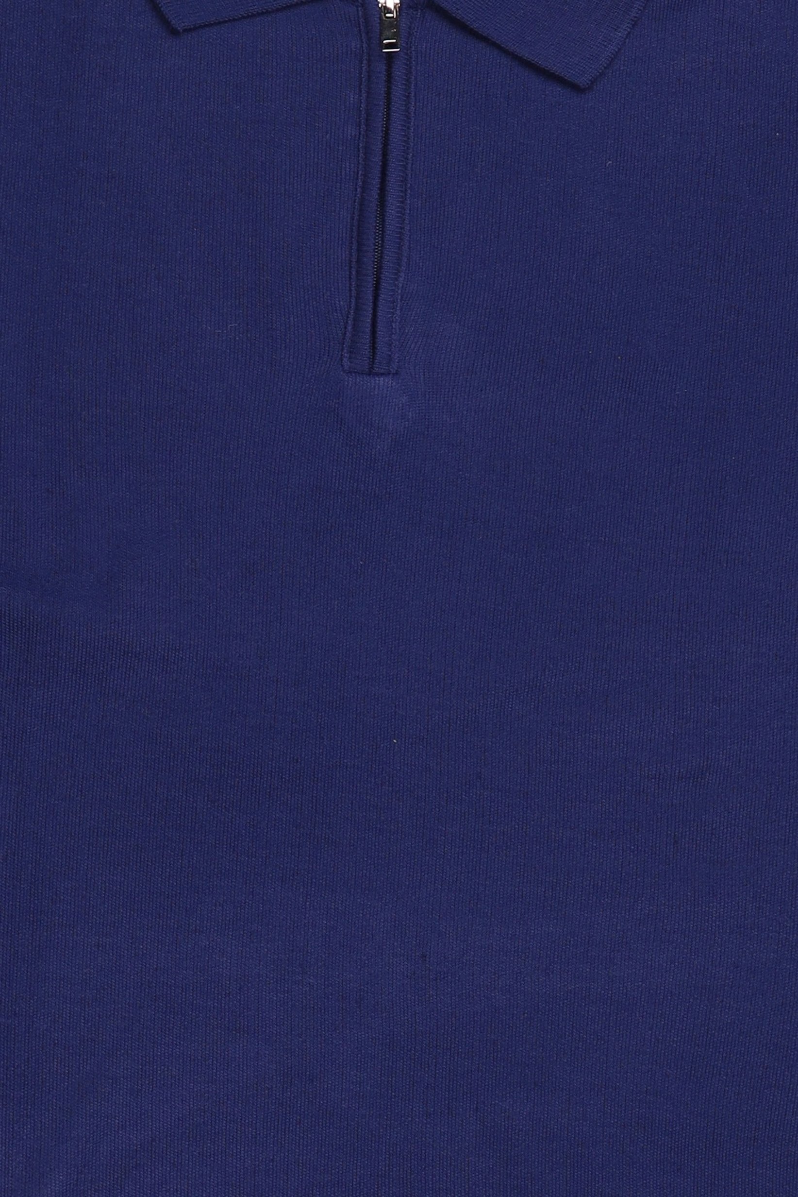 Men Regular Fit Short Sleeve Knitted Polo Shirt, Navy Blue
