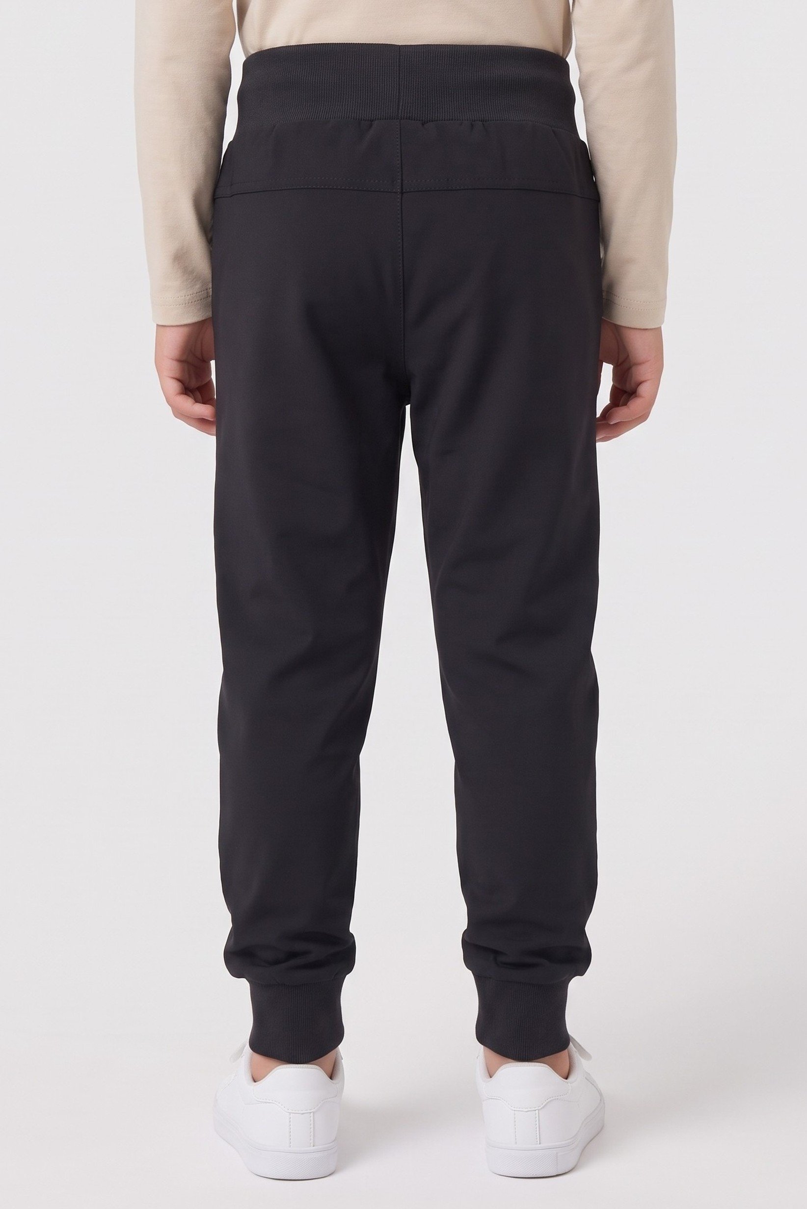 Toddlers Boy Brand Logo Jogger Pants, Charcoal