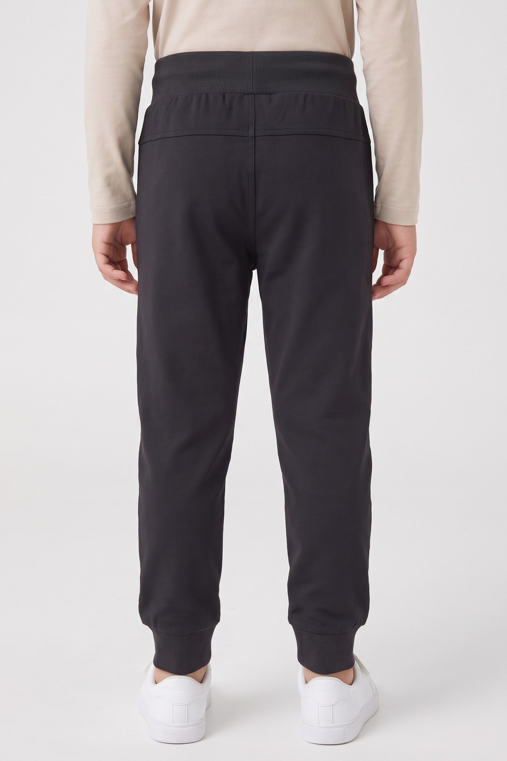 Kids Boy Regular Brand Logo Jogger Pants, Dark Grey
