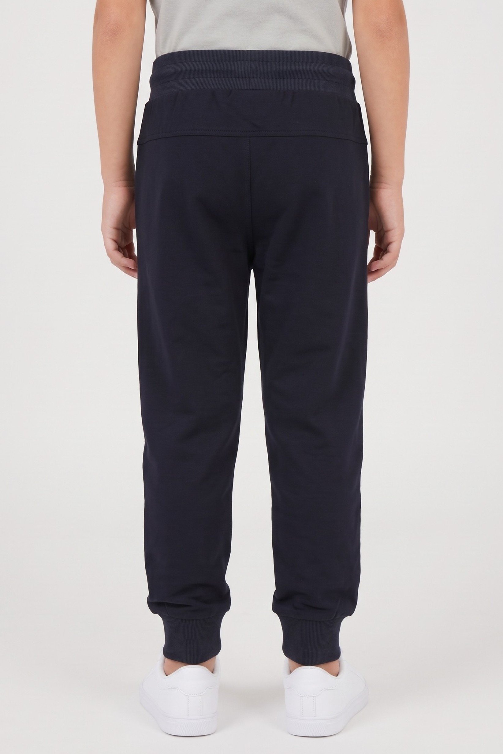 Kids Boy Regular Fit Brand Logo Jogger Pants, Navy