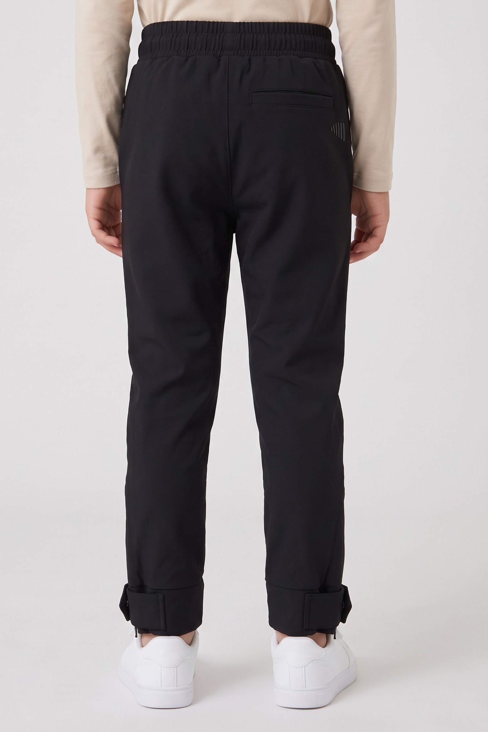 Kids Boy Brand Logo Track Pants, Black