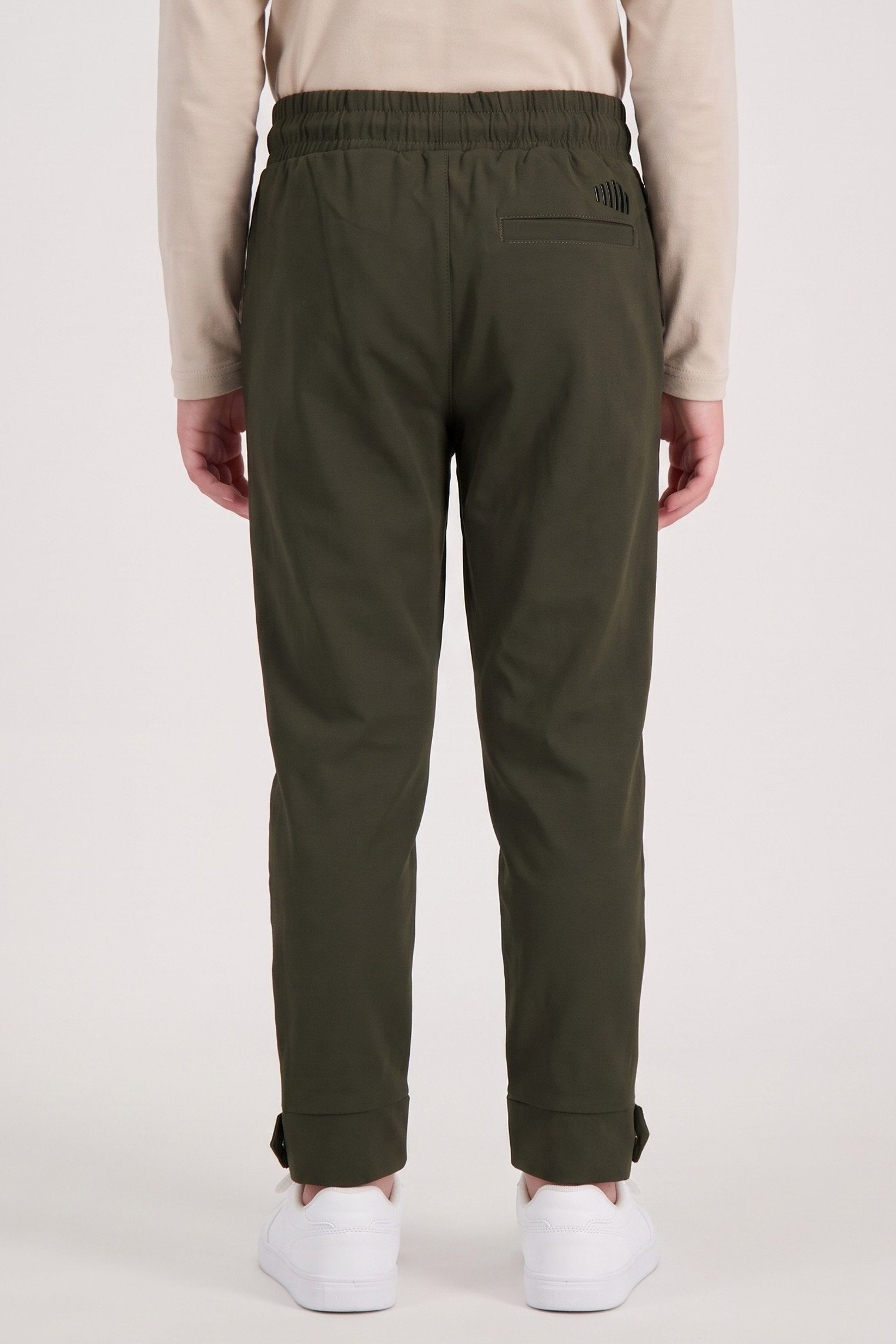 Kids Boy Brand Logo Track Pants, Olive