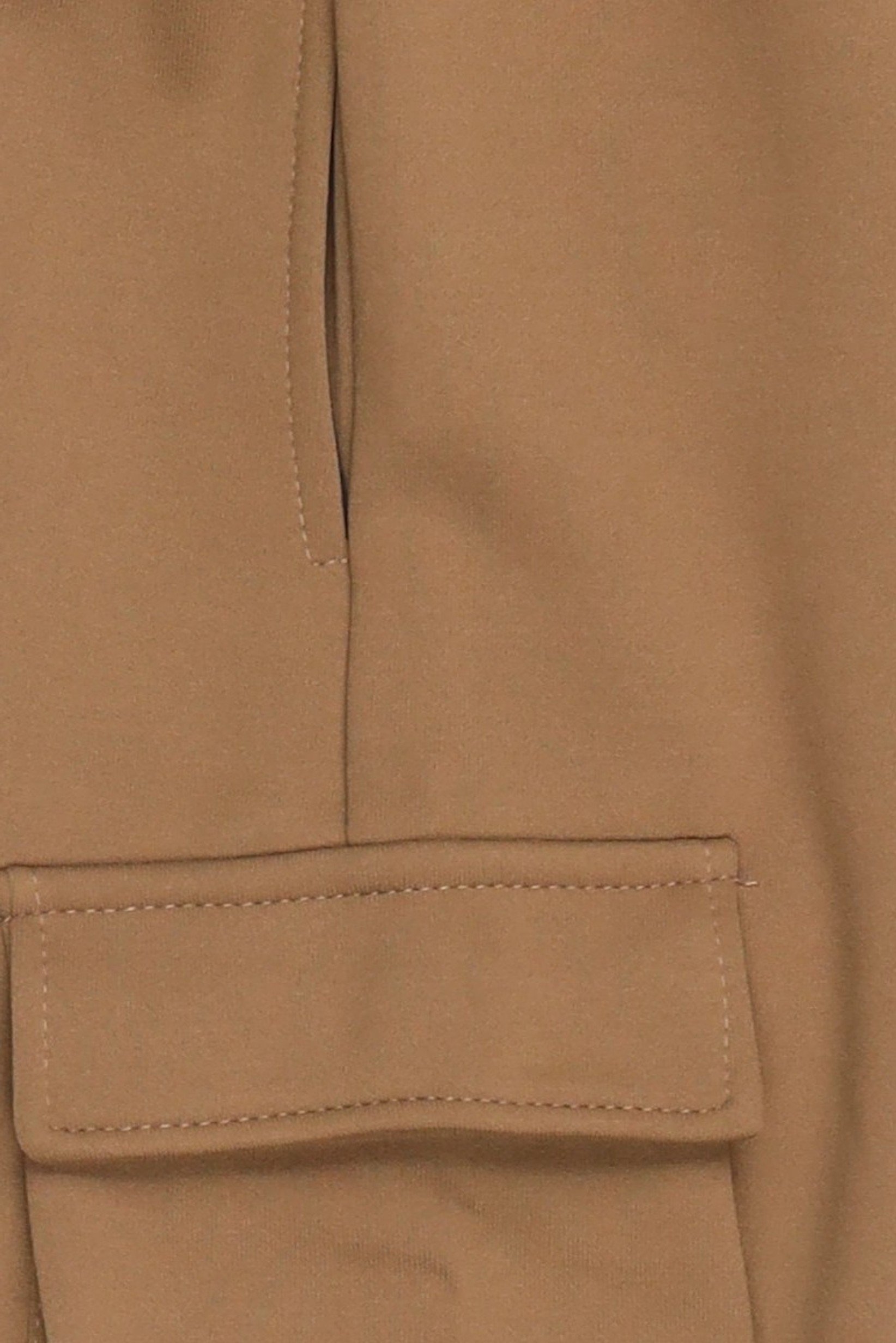 Kids Boy Regular Fit Solid Cargo Pants, Brown