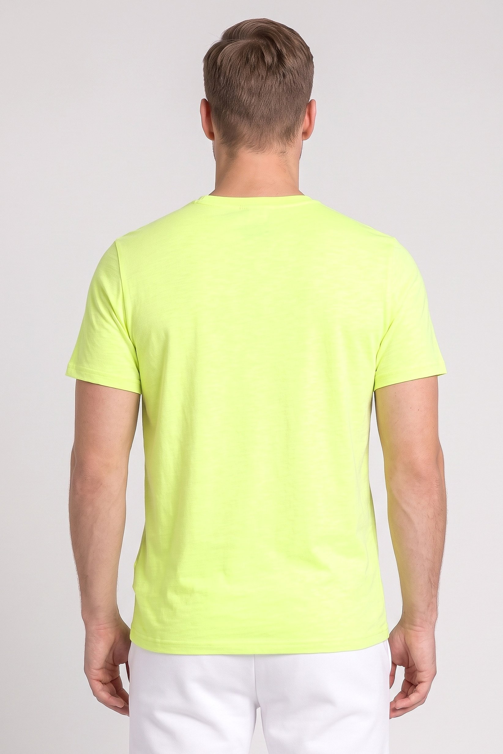 Men Regular Fit Short Sleeve Training T-Shirt, Lime Green