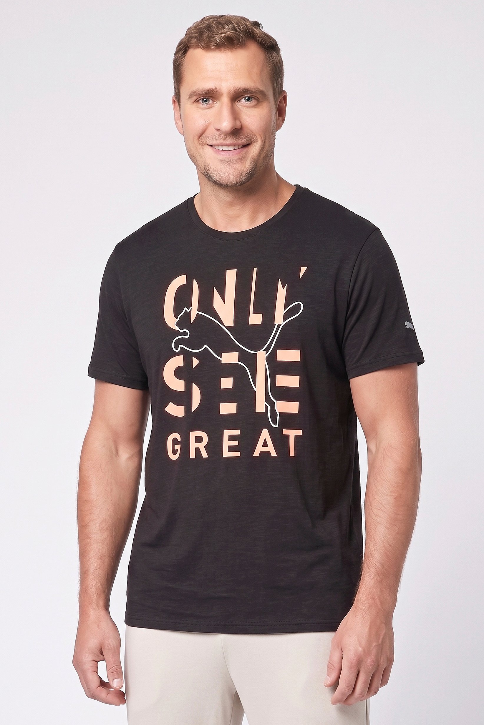 Men Sportswear Fit Short Sleeve Training T-Shirt, Black