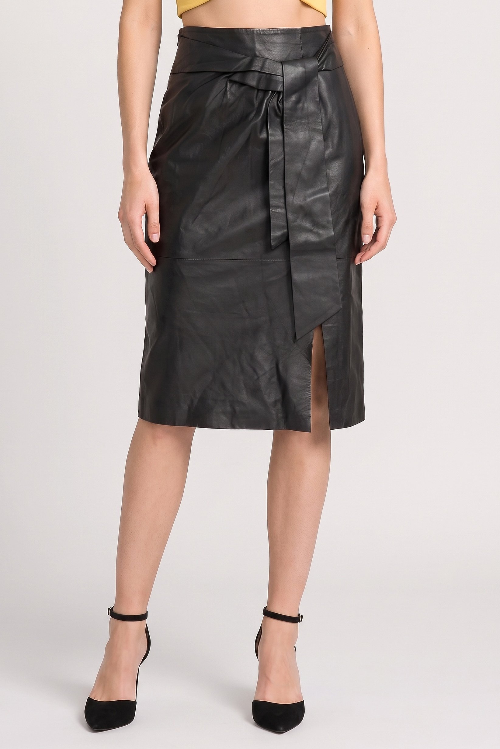 Couture Made For Vero Moda Women Solid Midi Skirt, Black