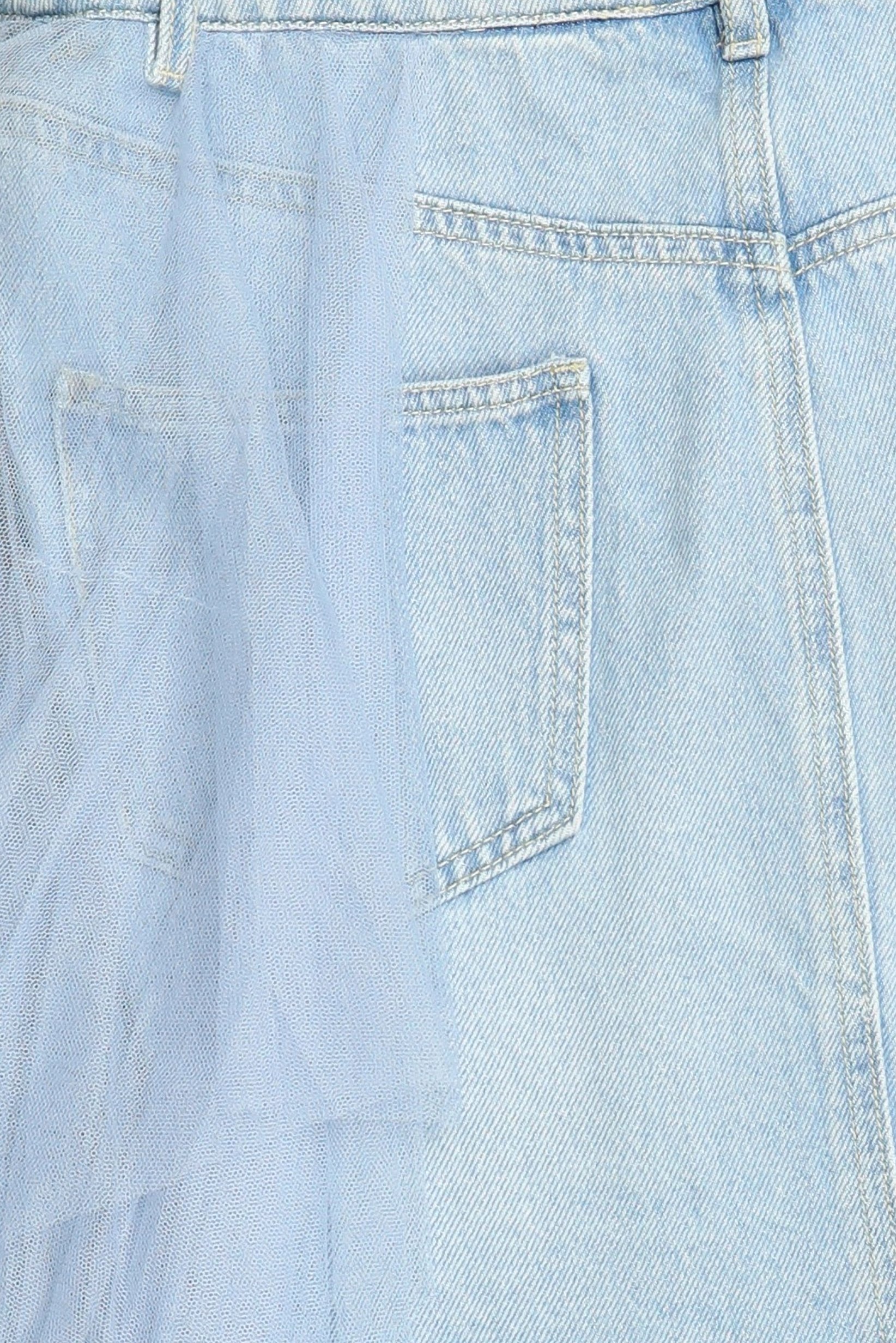 Your Choice By Vero Moda Women Washed Denim Skirt, Light Blue