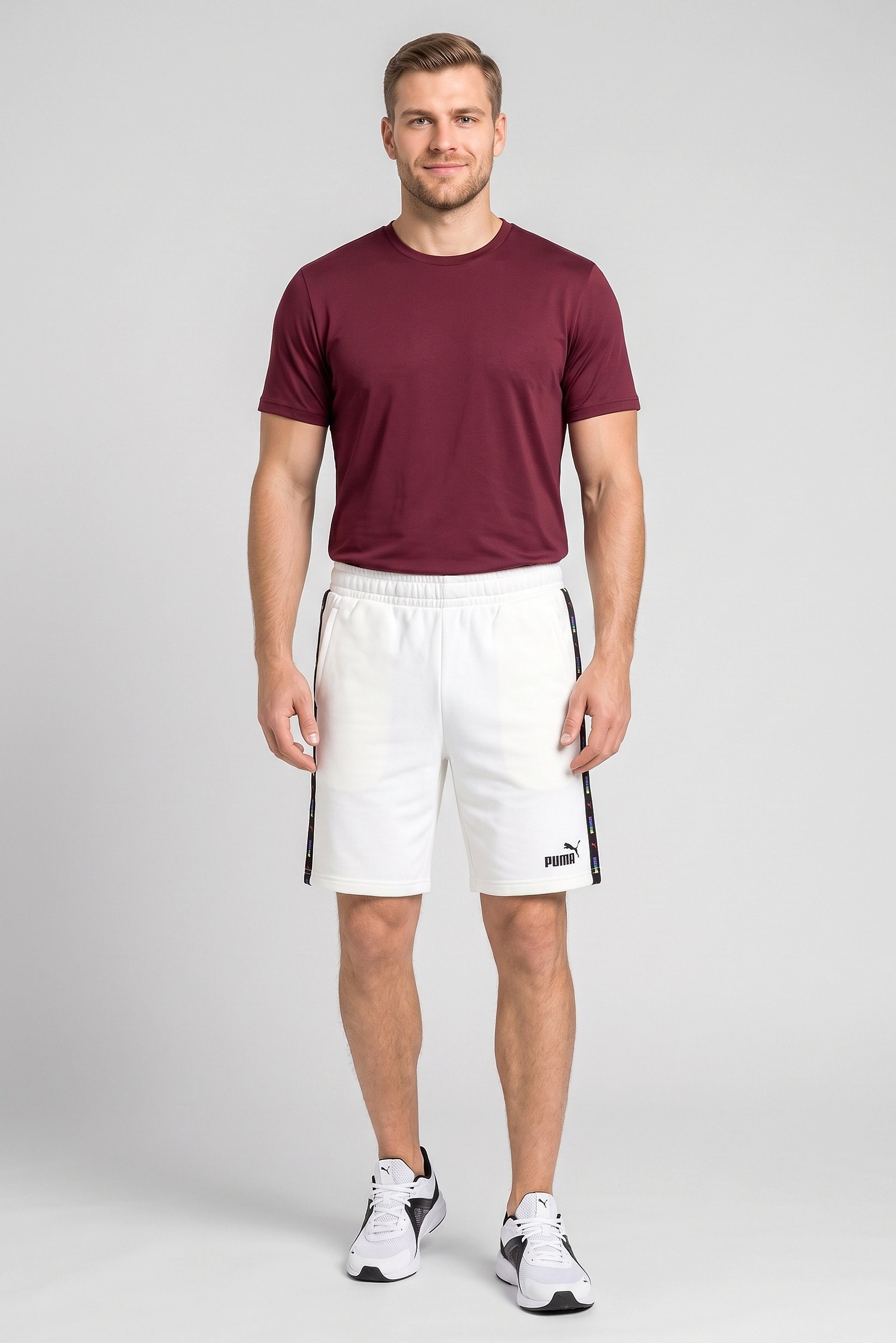 Men Sportswear Fit Outdoor Shorts, White