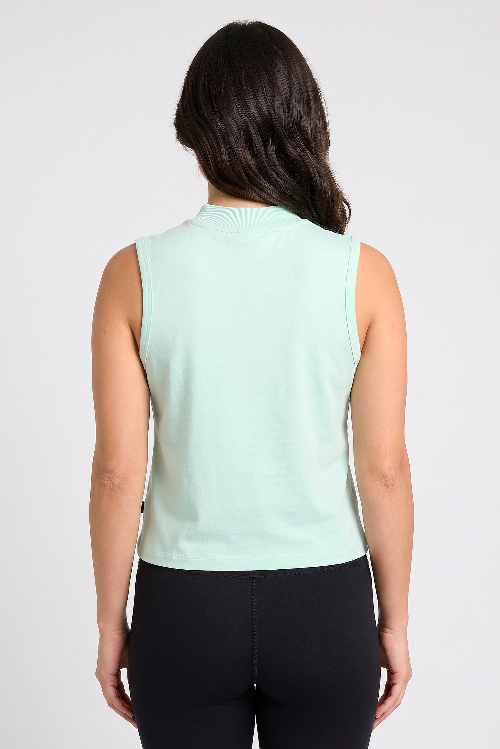Women Slim Fit Sleeveless Outdoor Tank Top, Light Green