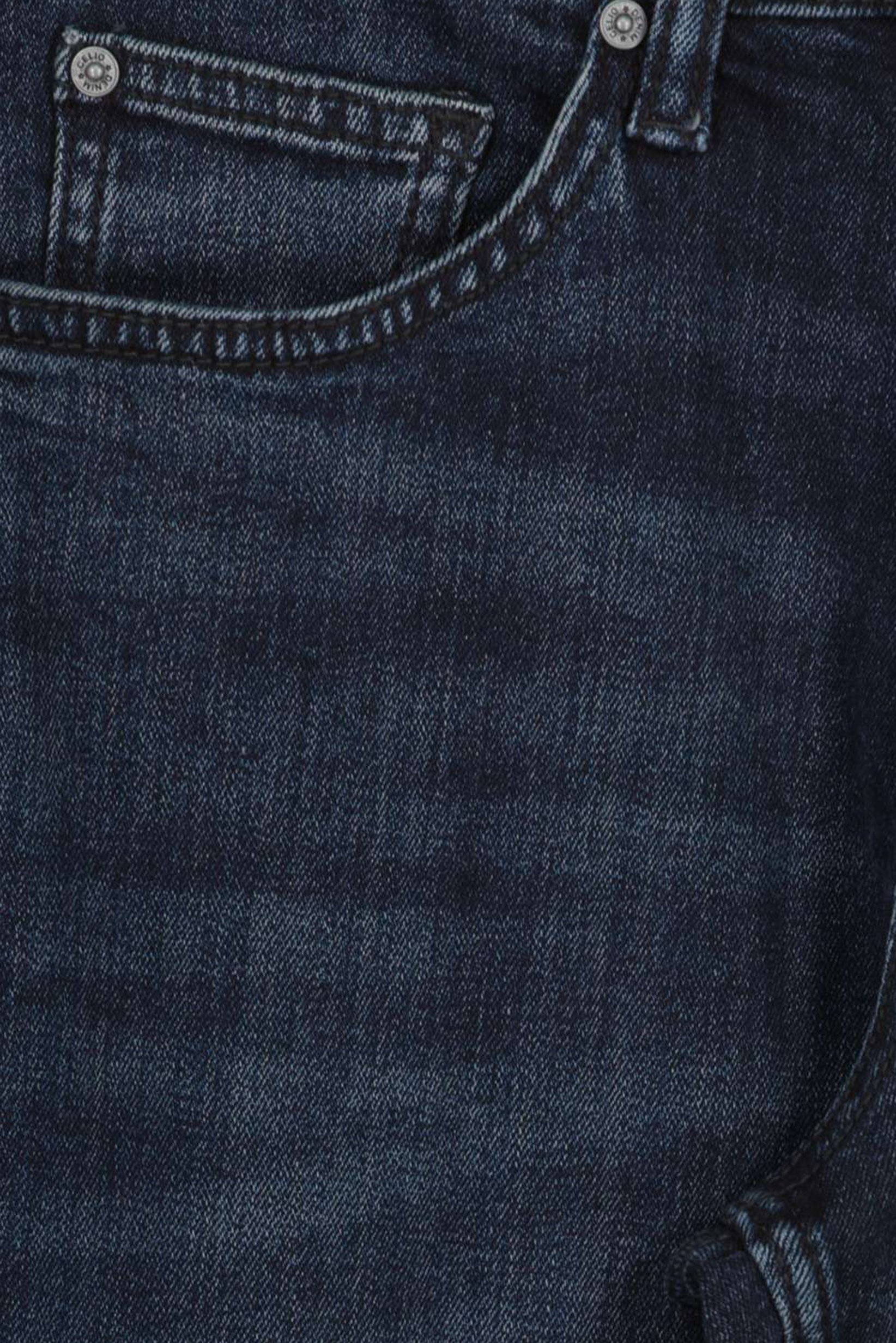 Men Straight Fit Washed Stretchable Jeans, Navy