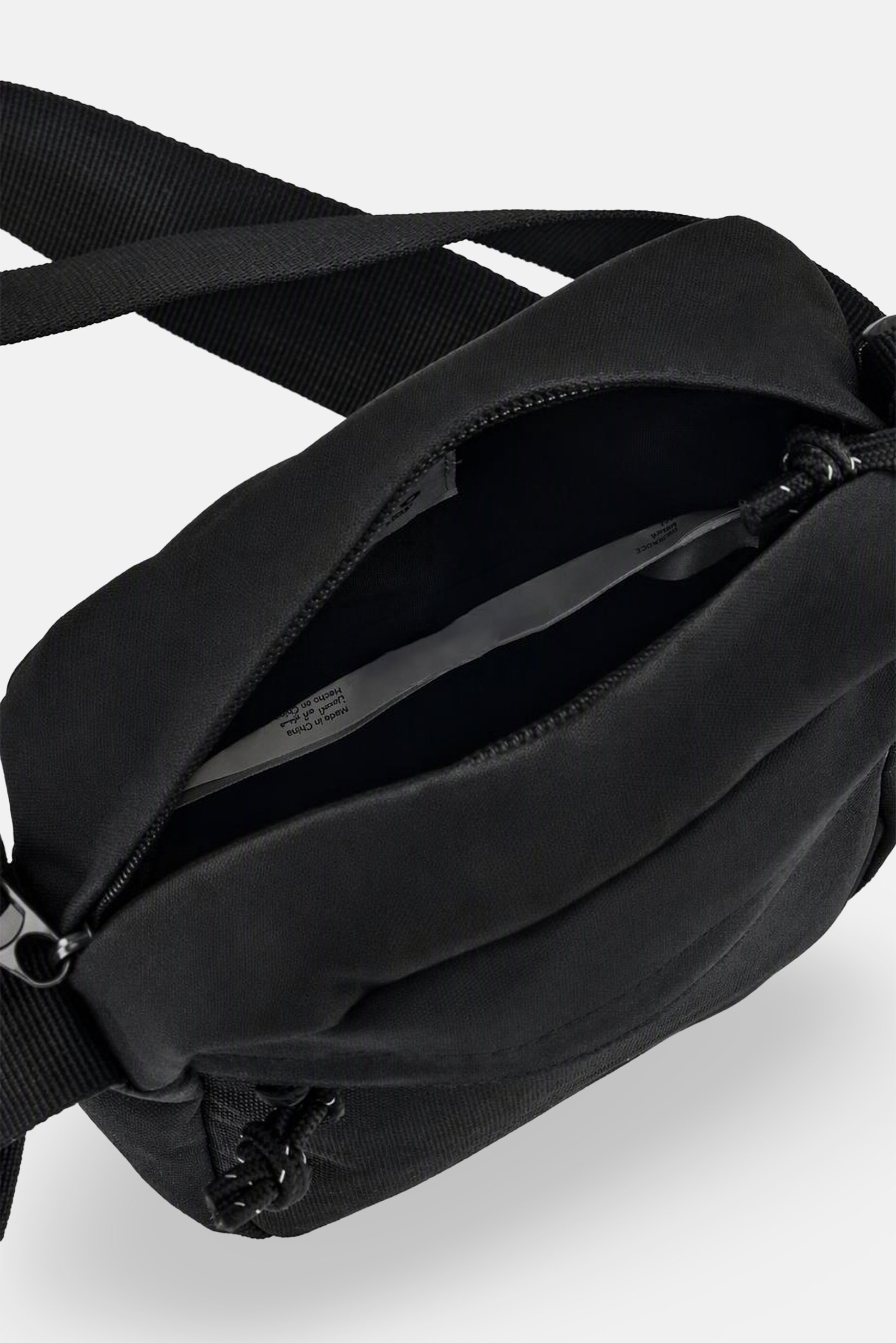 Men Plain Cross Body Bag, Black