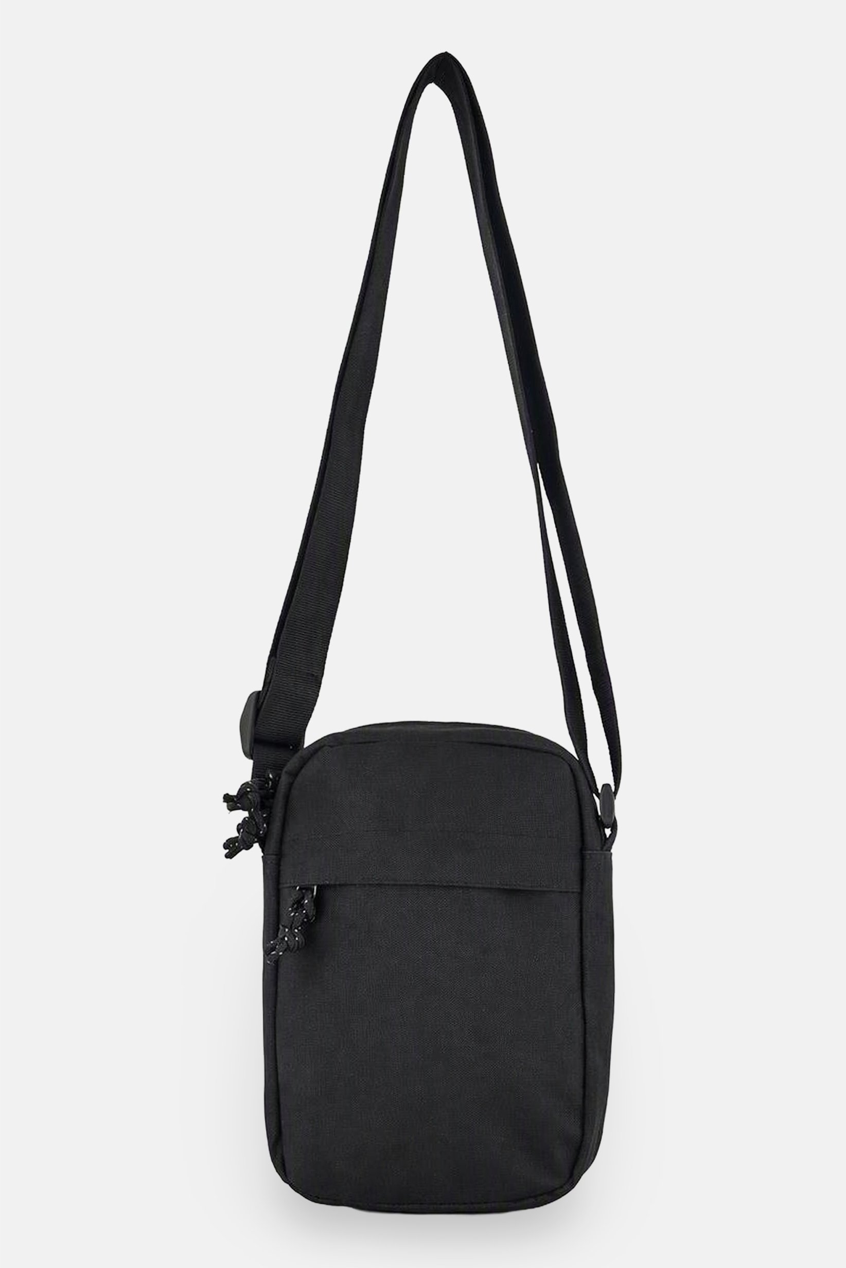 Men Plain Cross Body Bag, Black