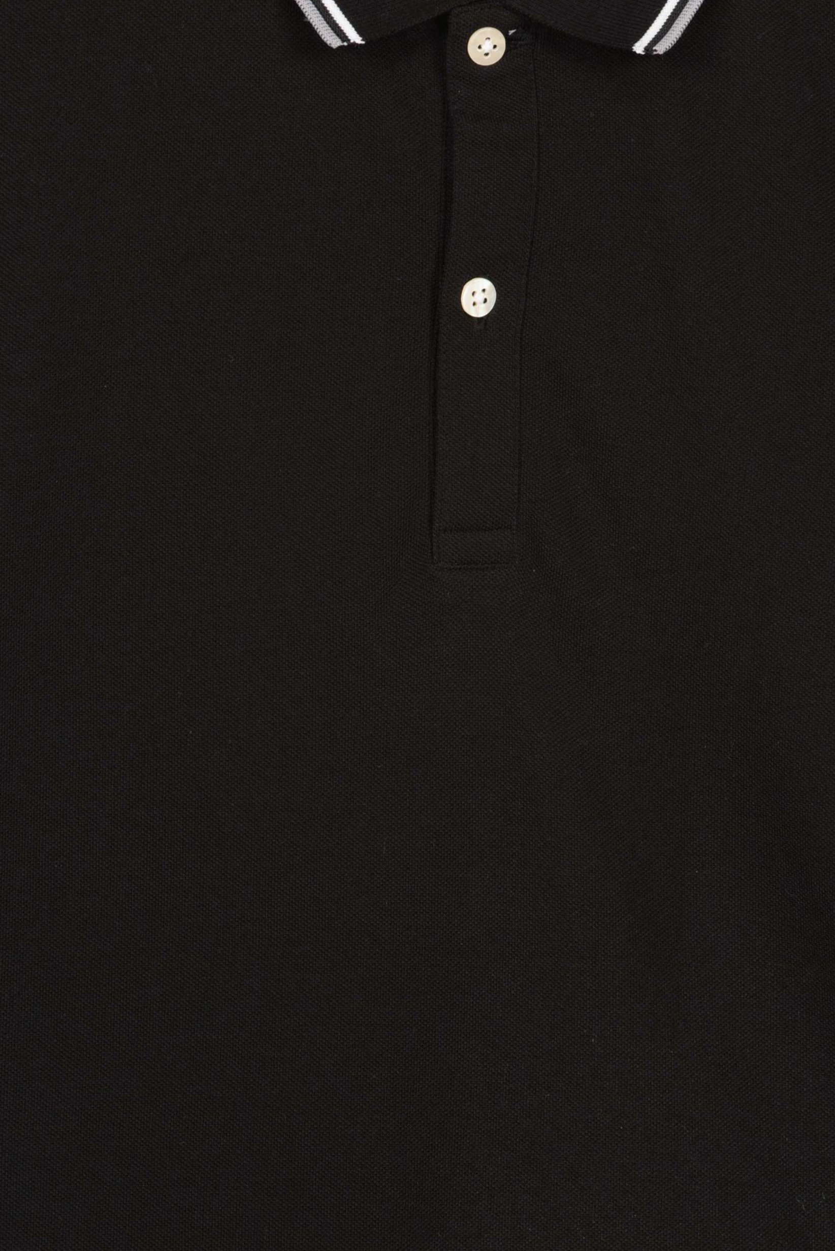 Men Regular Fit Long Sleeve Plain Polo Shirt, Black