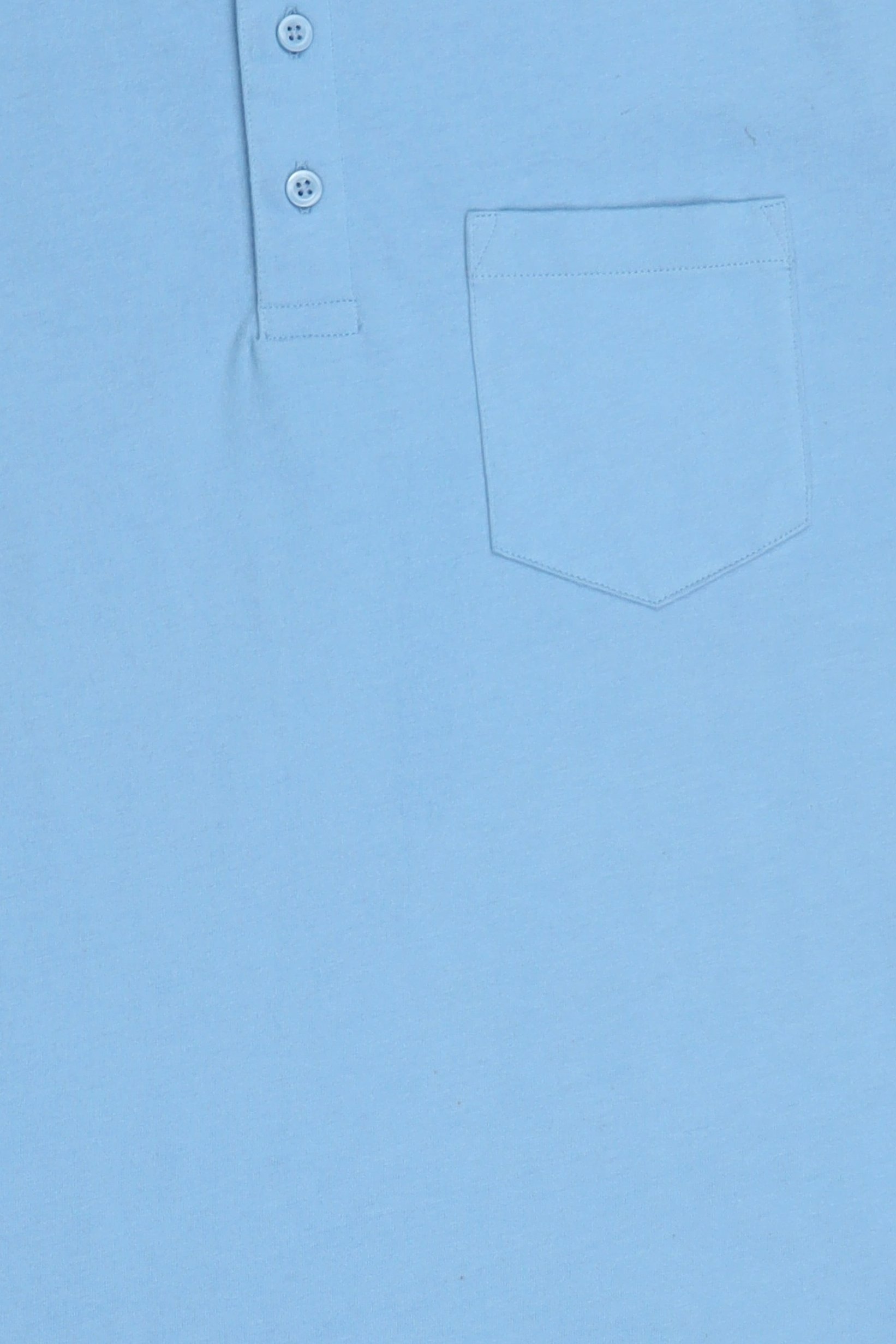 Men Regular Fit Long Sleeve Plain Polo, Blue