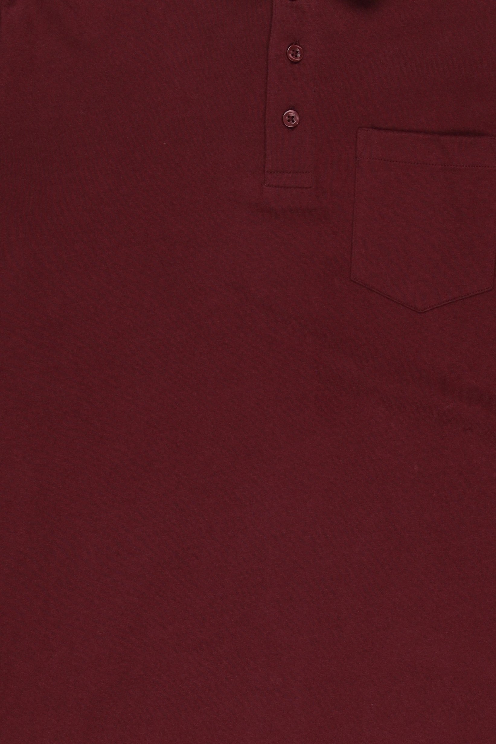 Men Regular Fit Long Sleeve Plain Polo, Burgundy