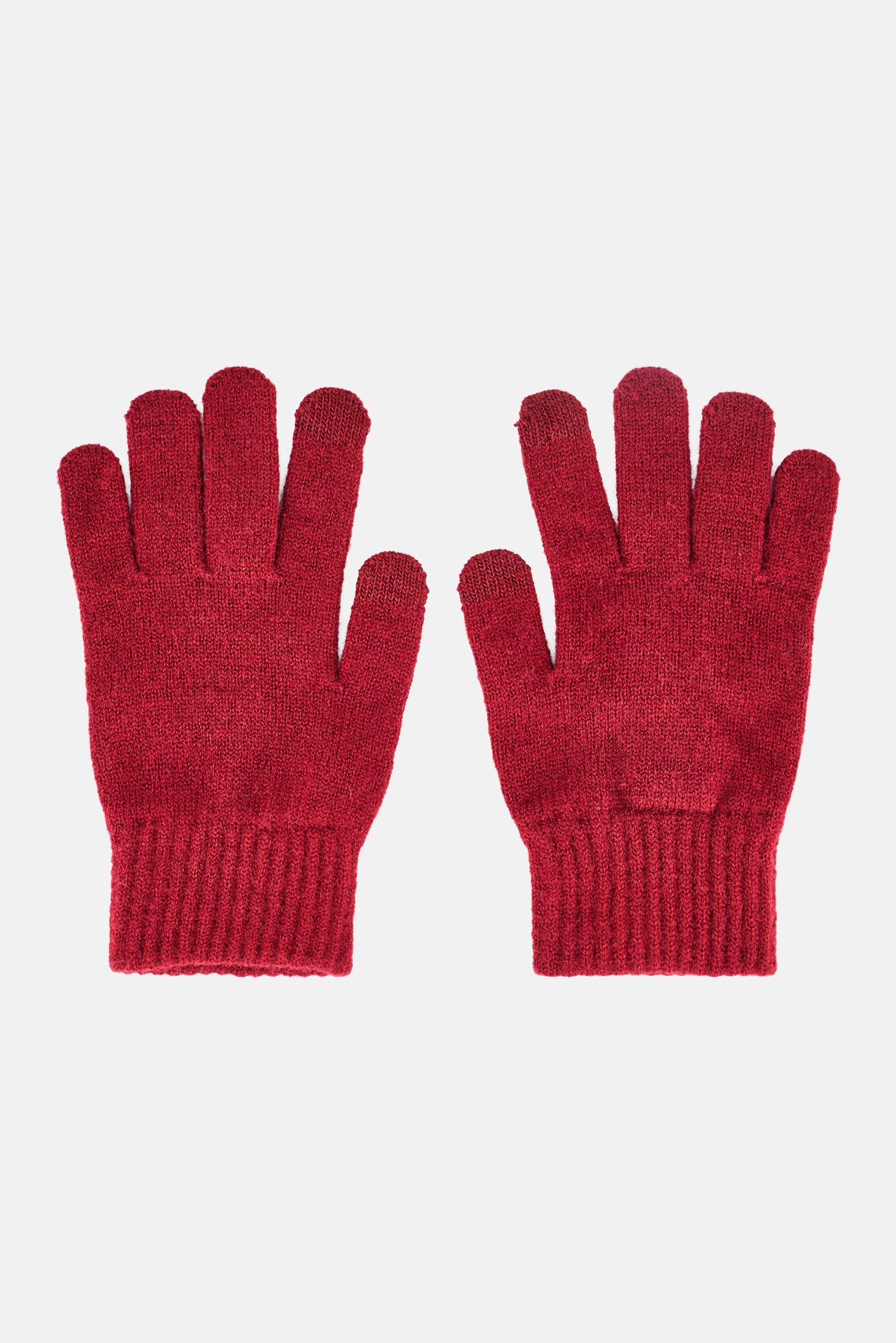 Men Knitted Gloves, Maroon