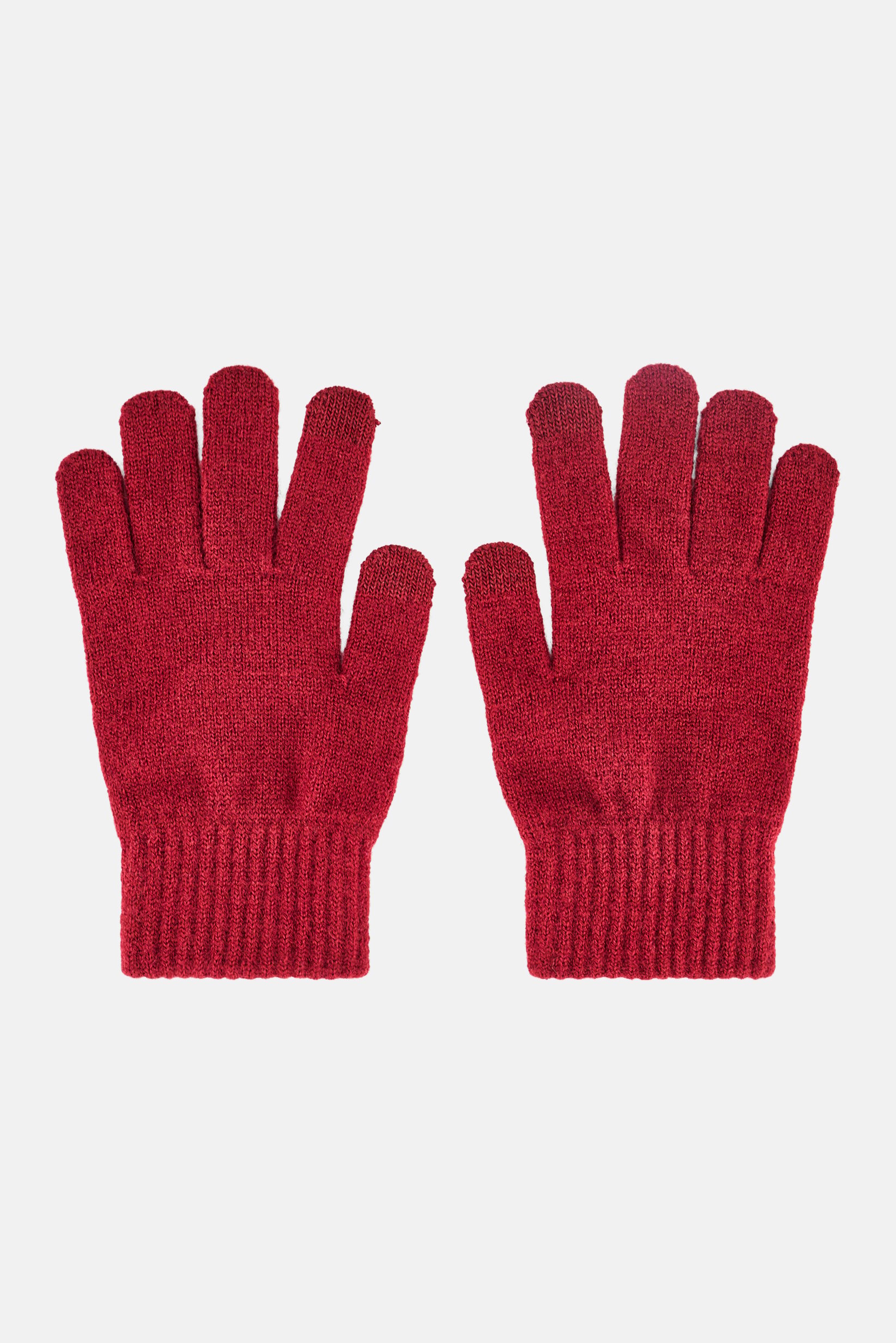 Men Knitted Gloves, Maroon