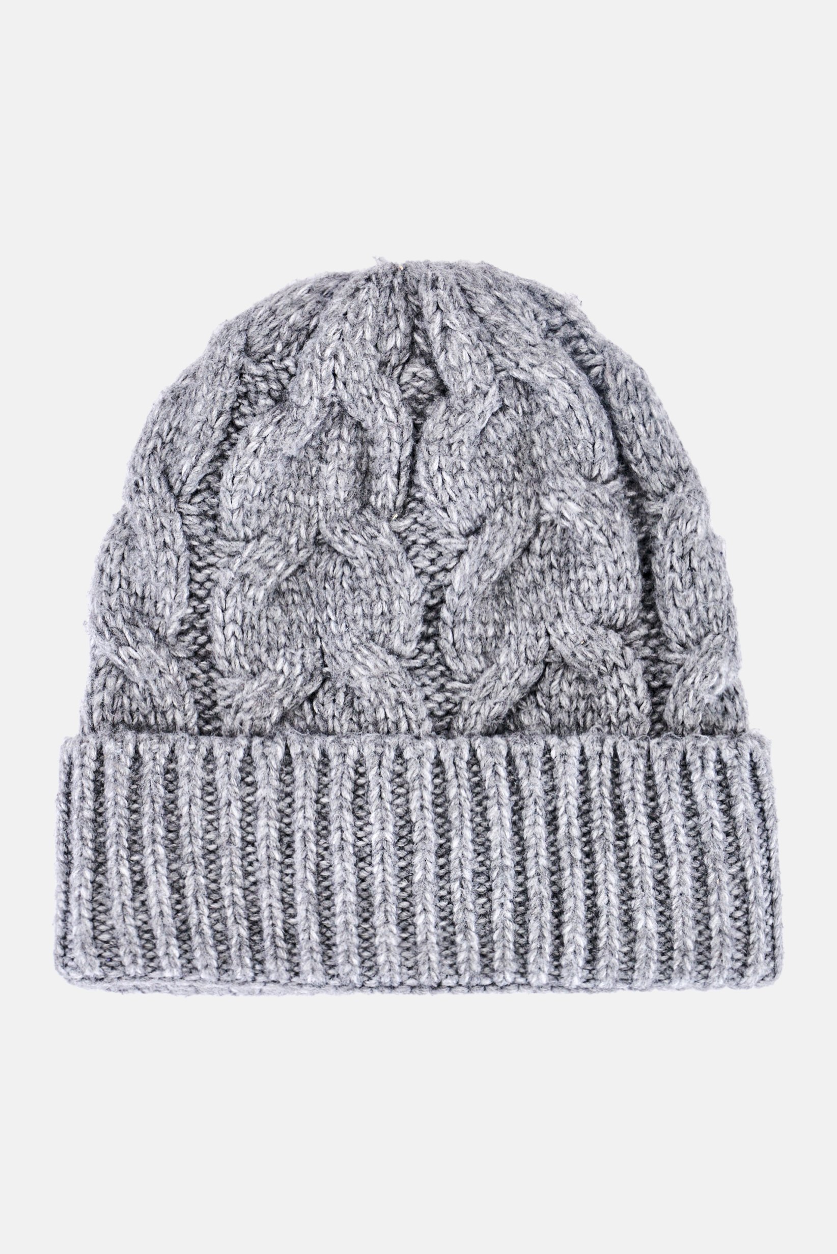 Men Knitted Beanie Hat, Grey