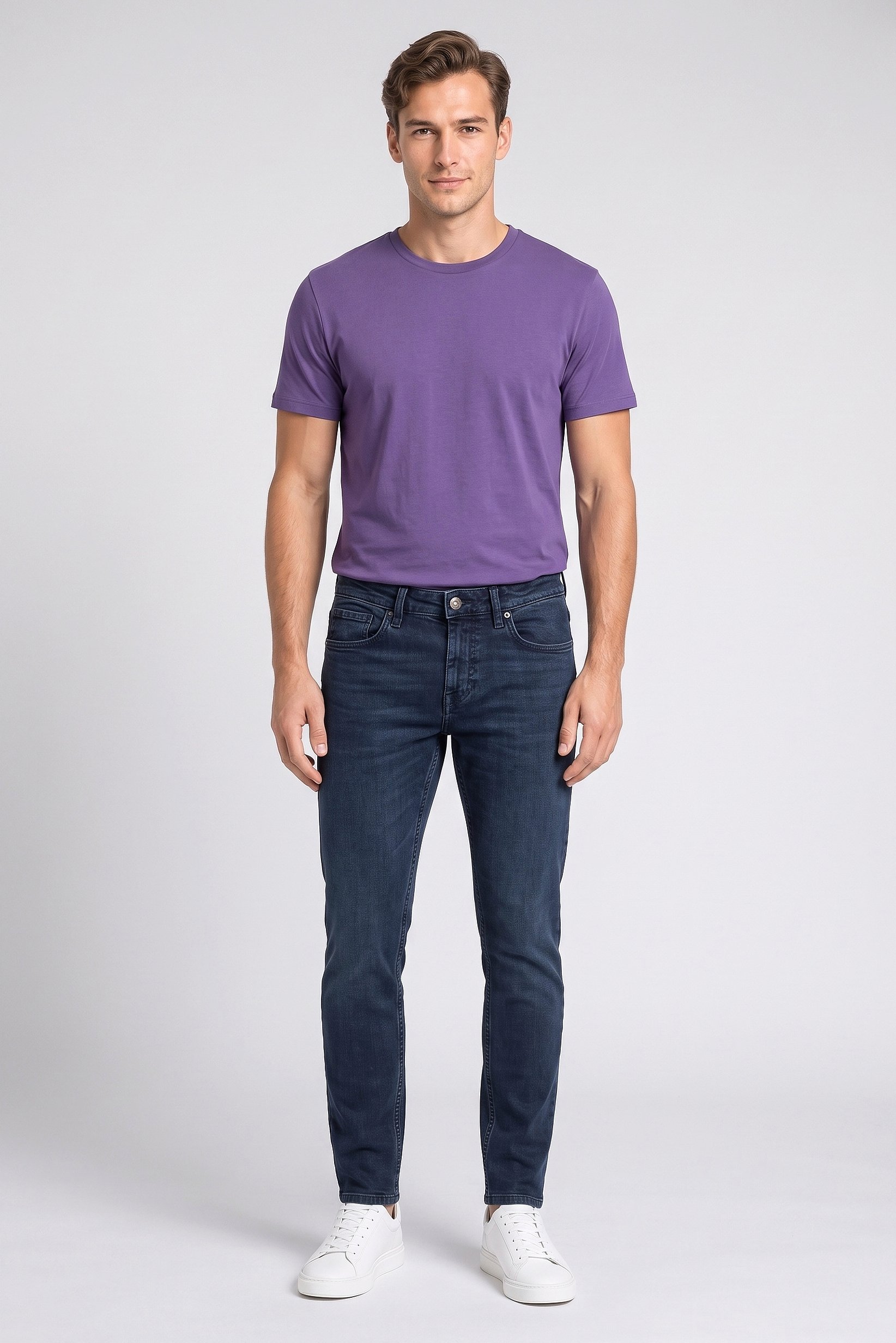 Men Skinny Fit Wash Stretchable Denim, Blue