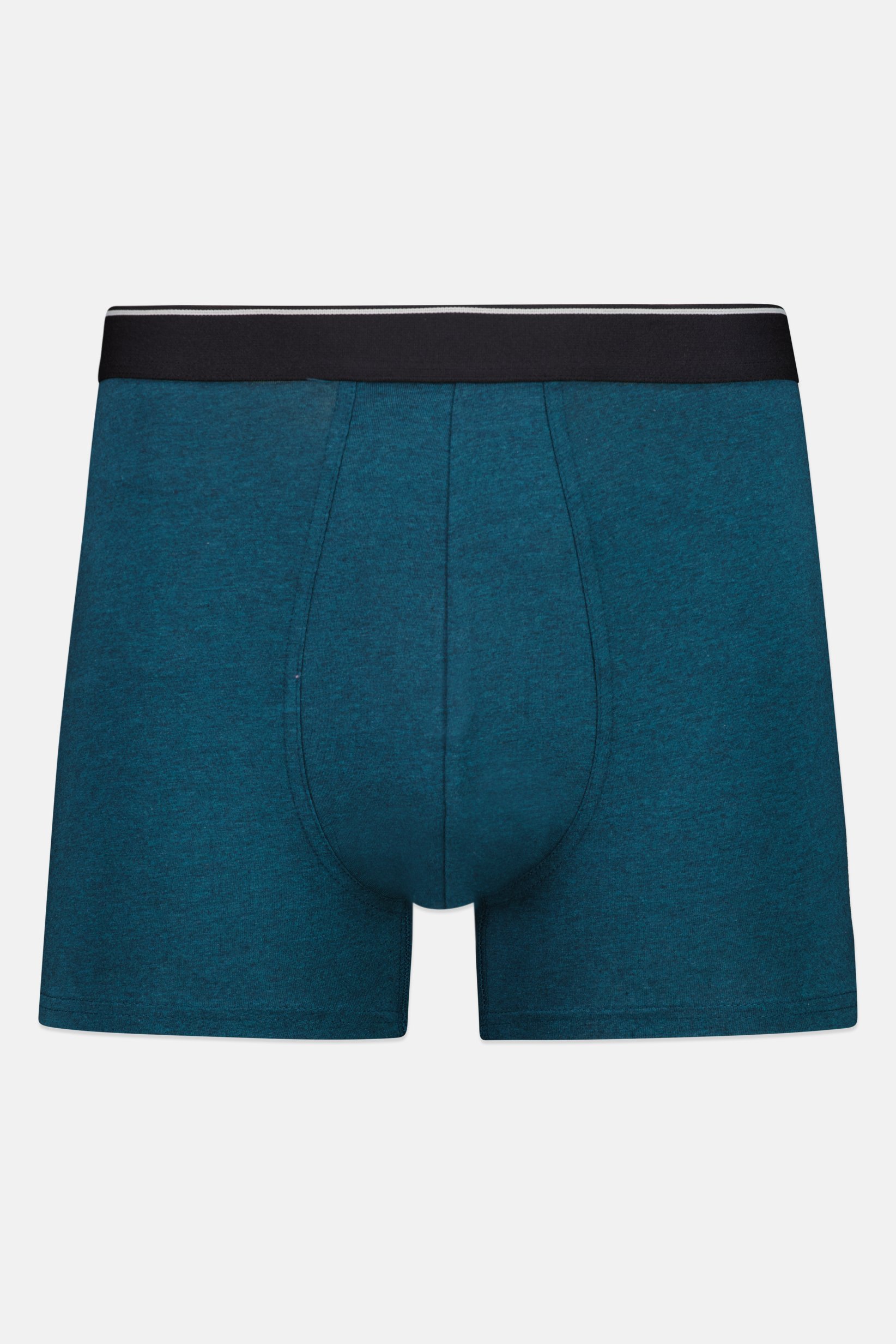 Men Heather Boxer Brief, Teal