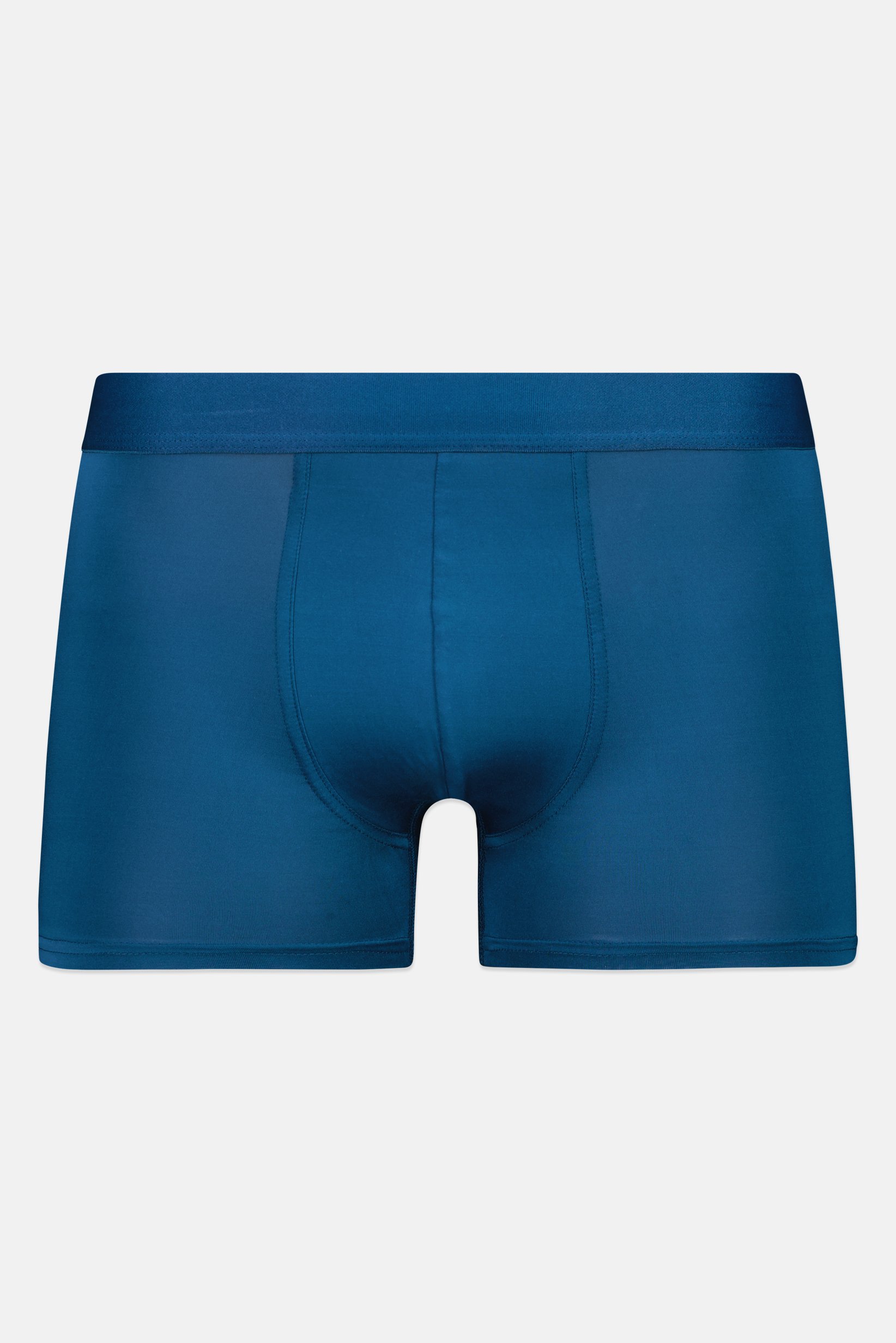 Men Plain Pull On Boxer, Teal Blue