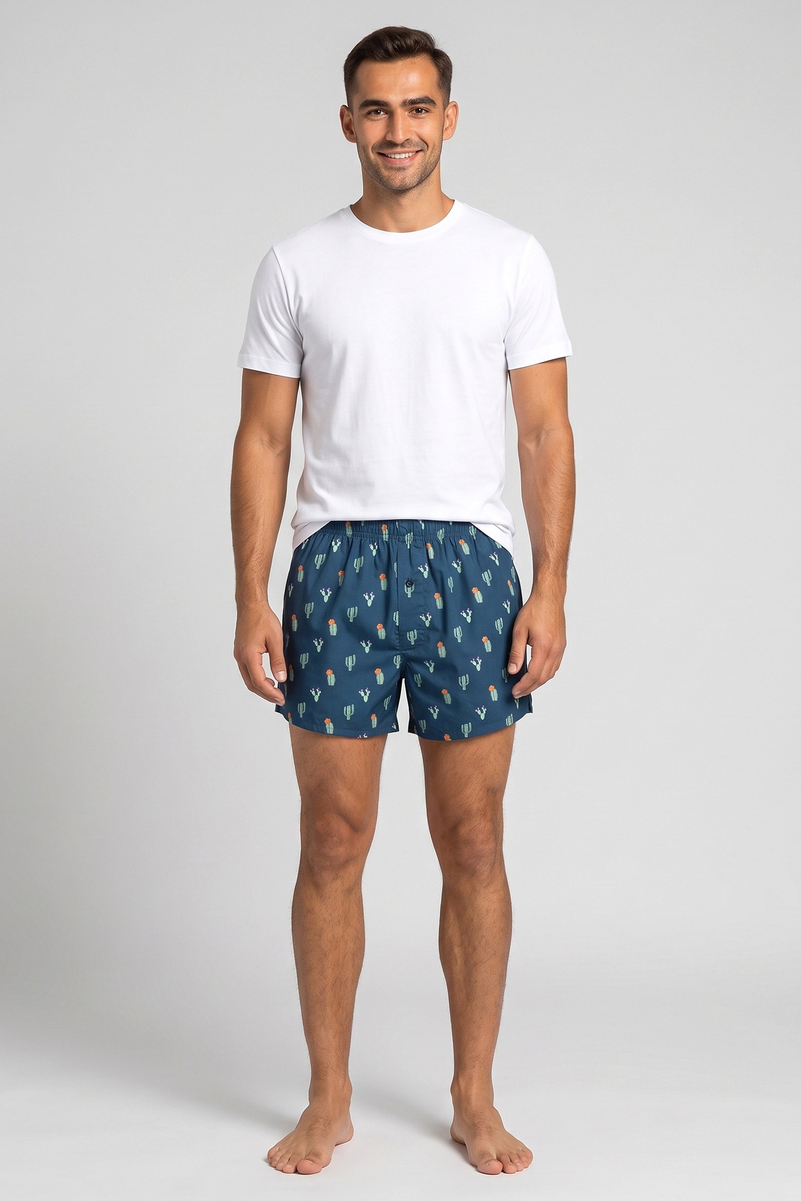 Men Graphic Print Boxer Shorts, Multicolor