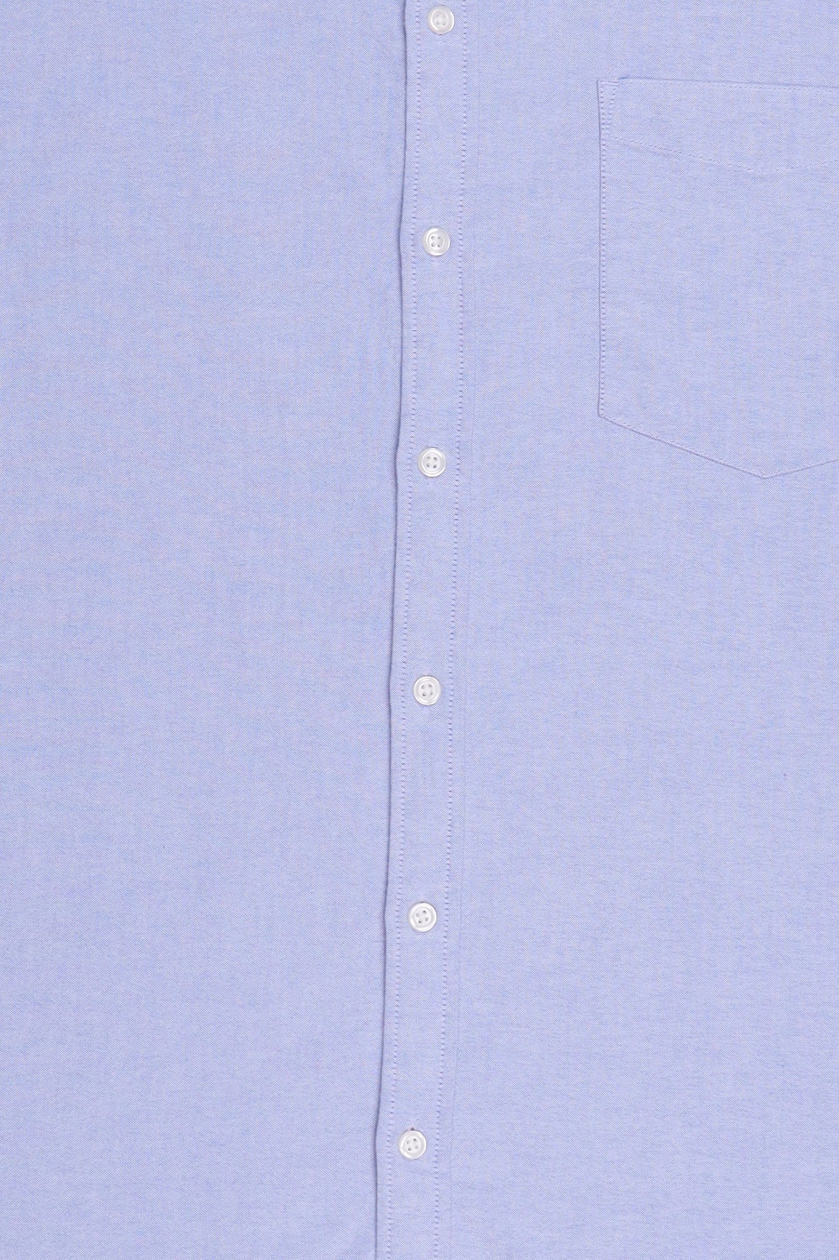 Men Regular Fit Plain Long Sleeve Casual Shirt, Light Blue