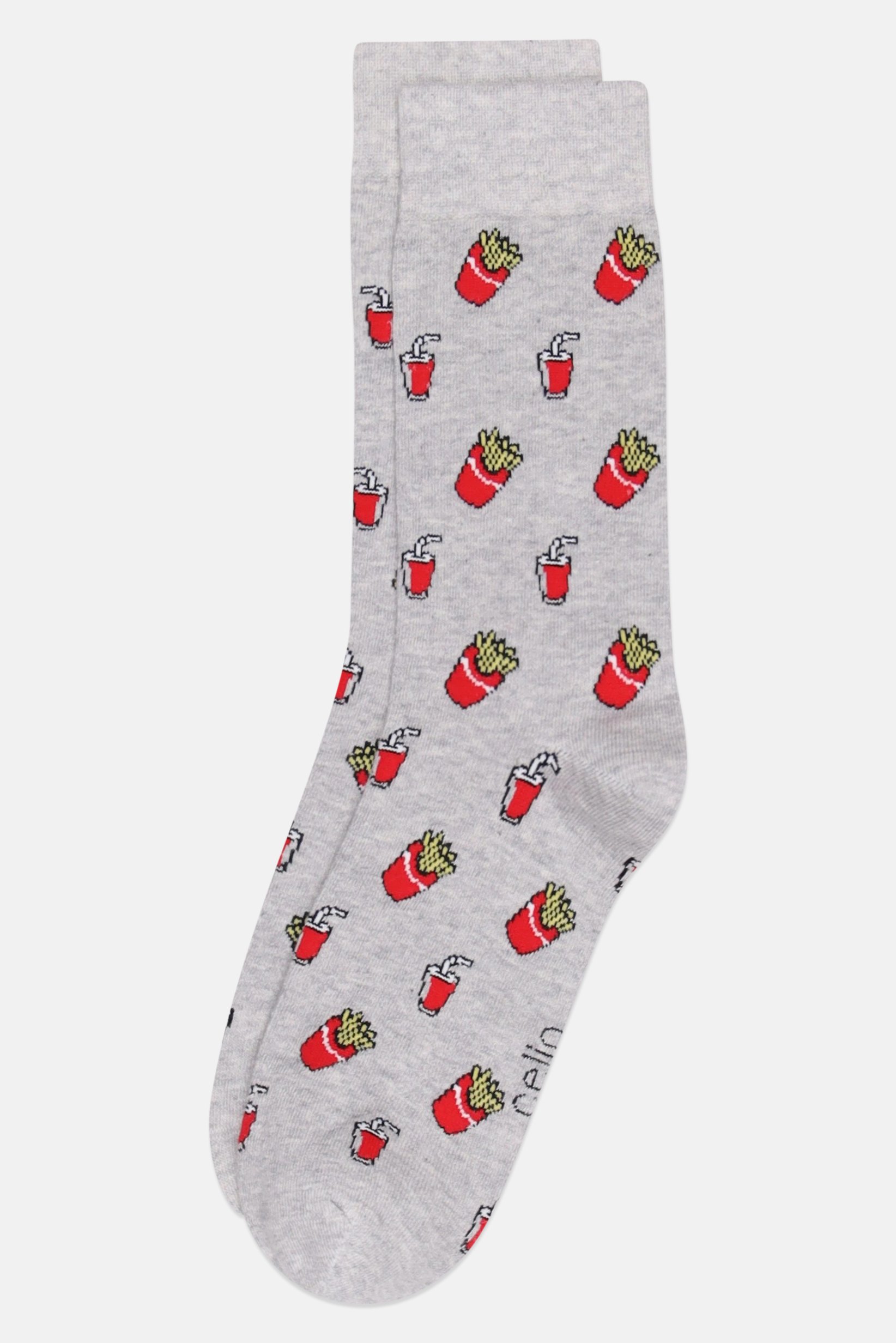 Men Allover Print Crew Socks, Multicolor