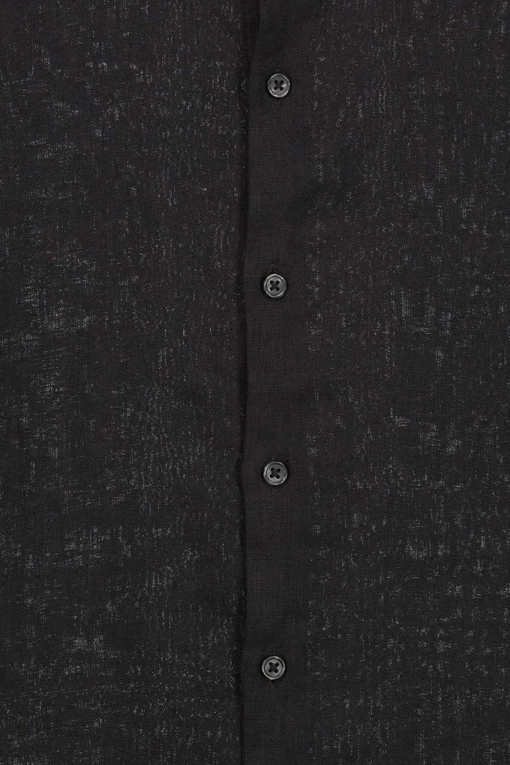 Men Regular Fit Heather Short Sleeves Casual Shirt, Black