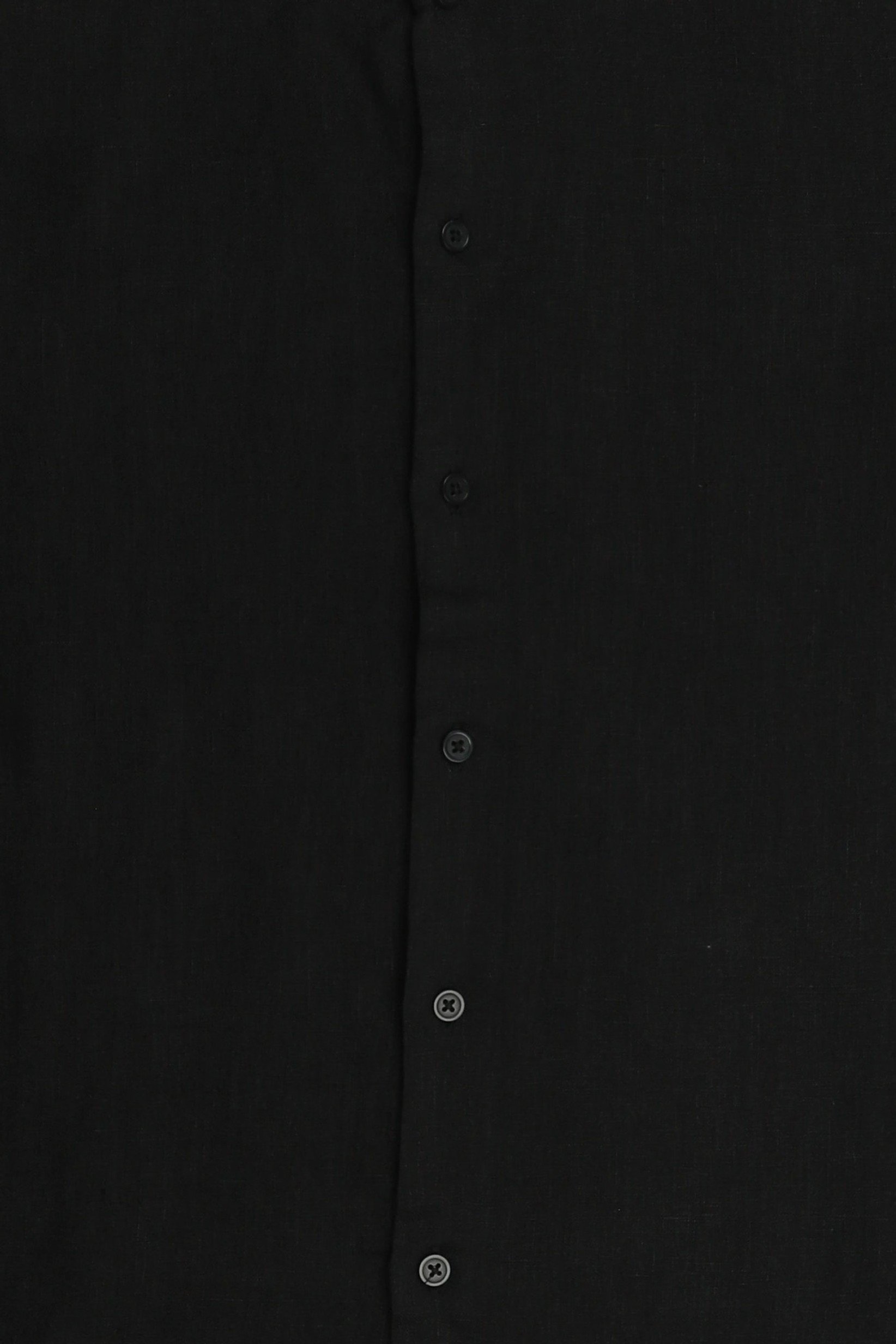 Men Regular Fit Long Sleeve Chambray Casual Shirt, Black