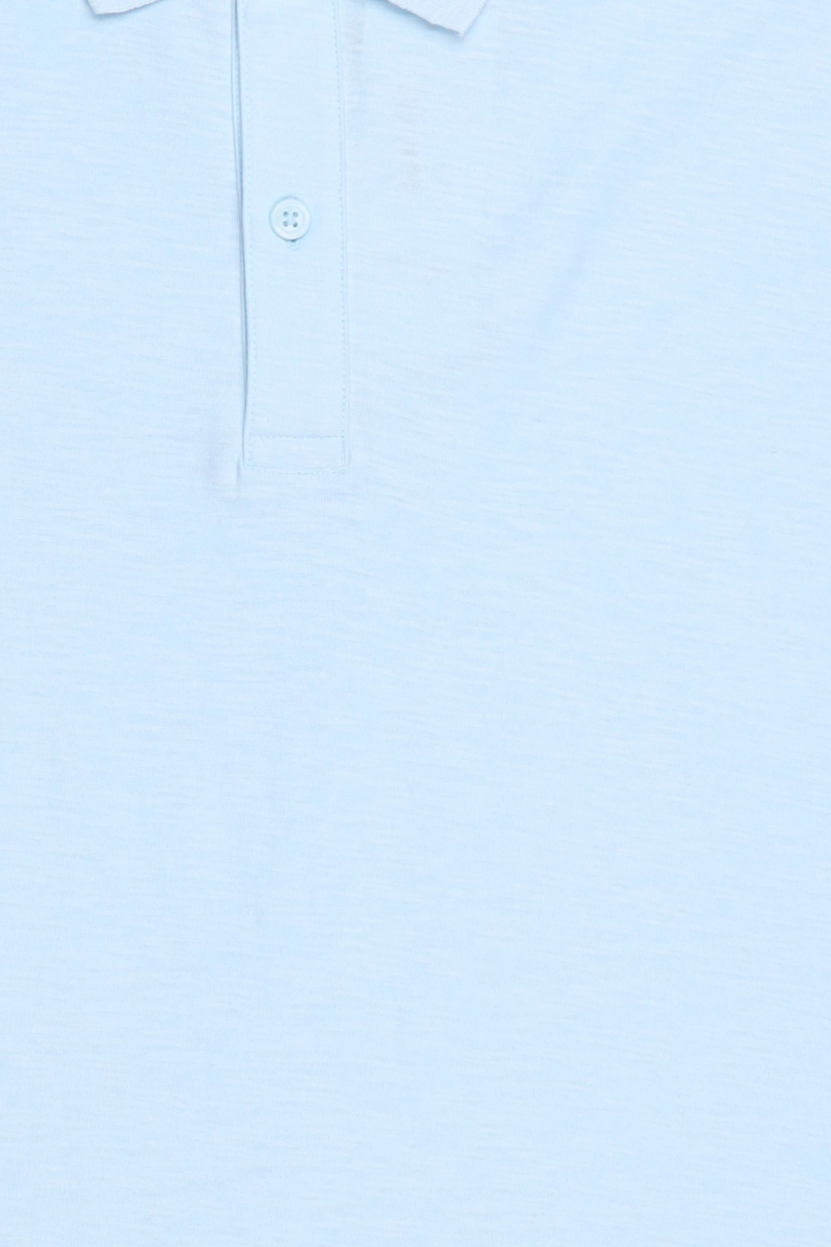 Men Regular Fit Textured Short Sleeves Polo Shirt, Light Blue