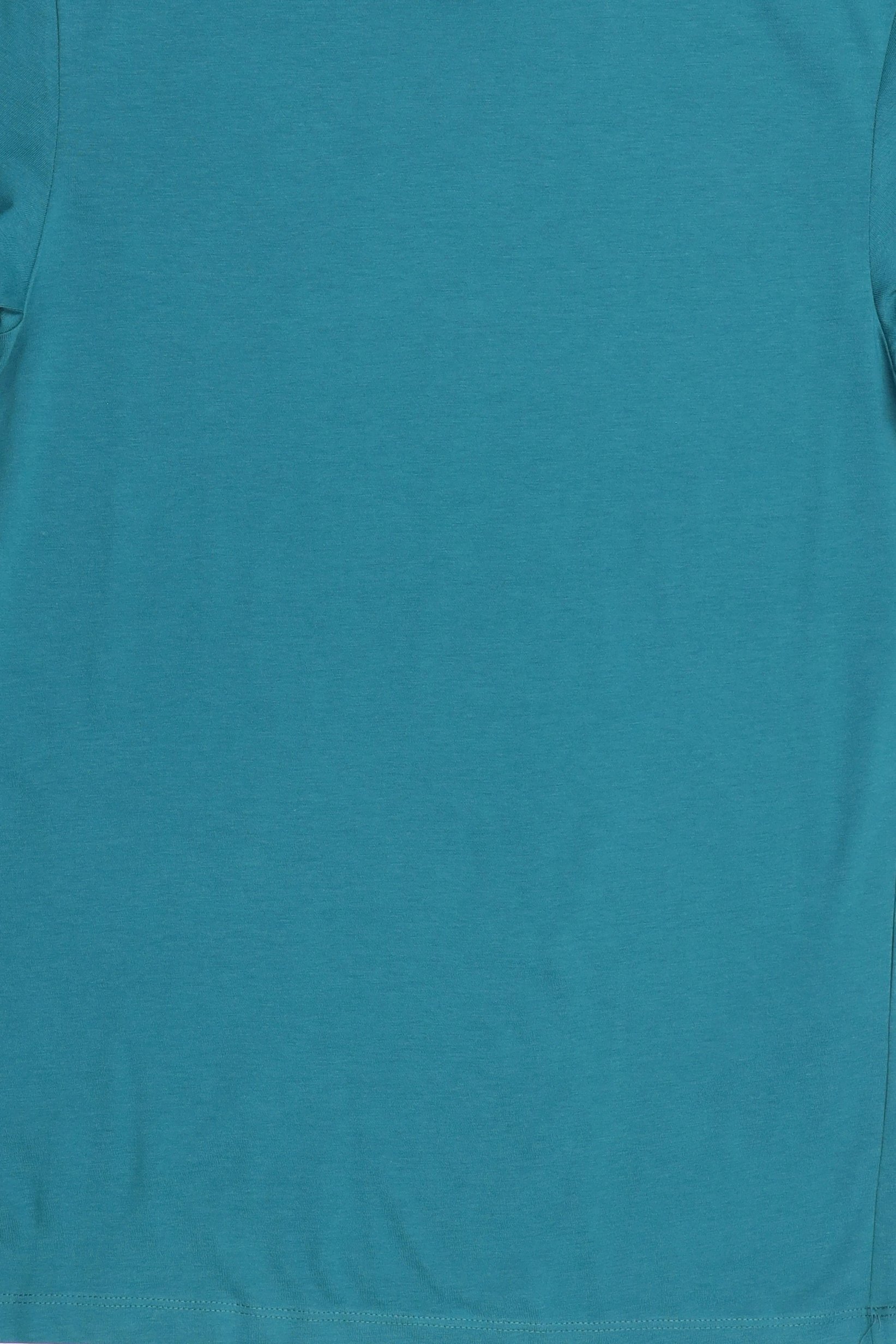 Men Crew Neck Short Sleeve Solid T-Shirt, Teal Green