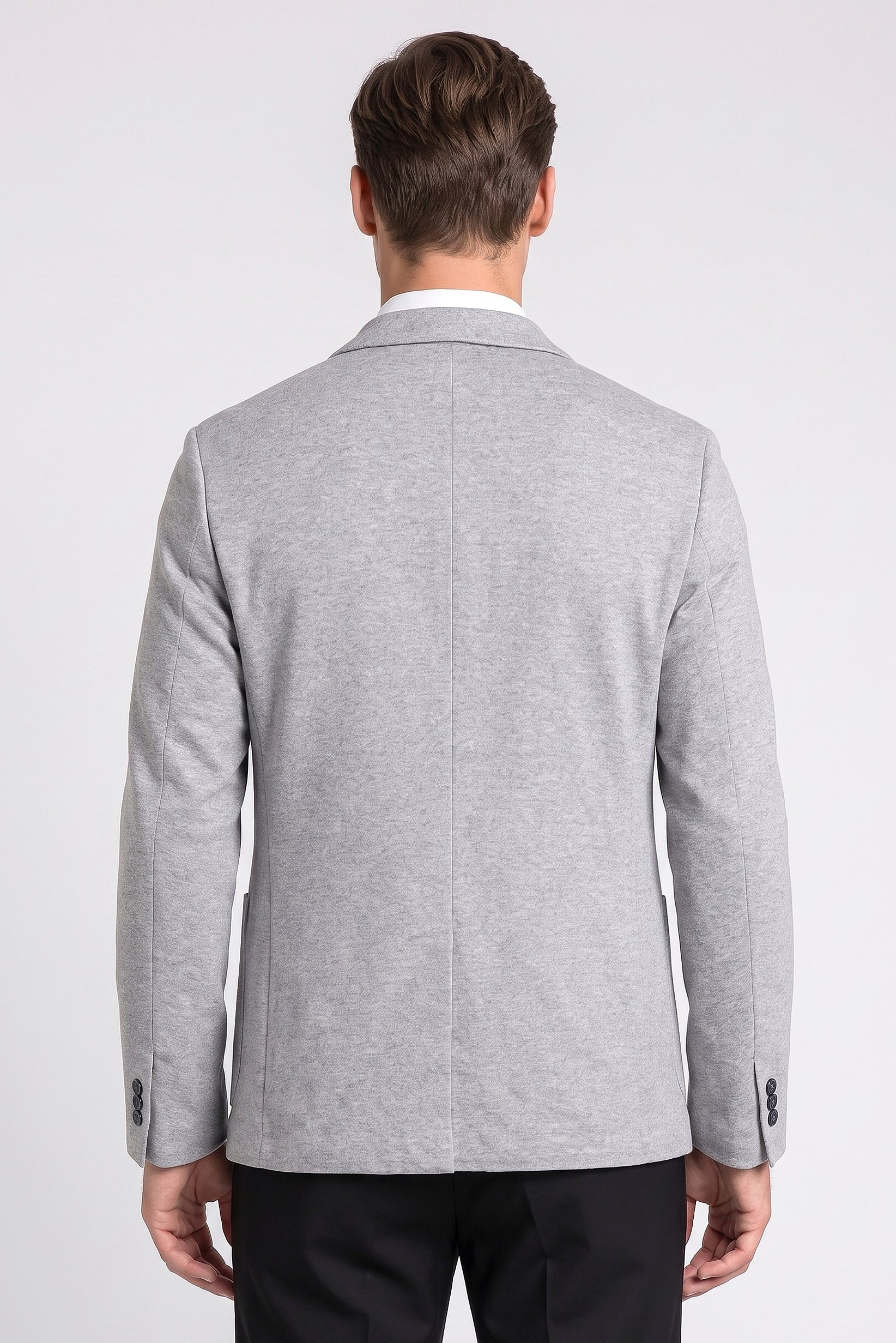 Men Slim Fit Heather Casual Blazer, Grey