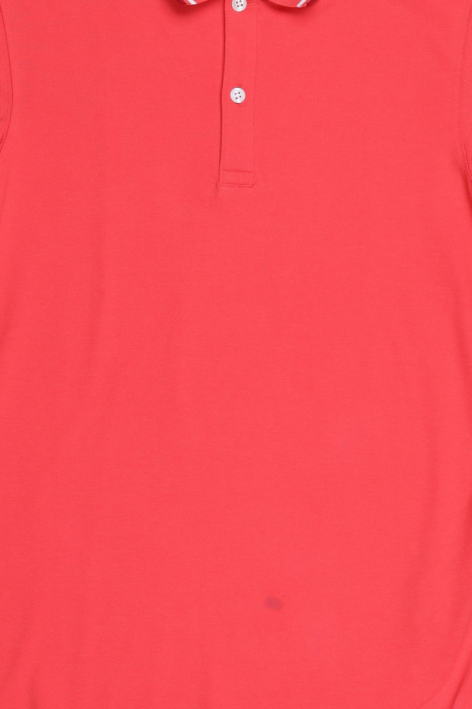 Men Regular Fit Solid Short Sleeve Polo Shirt, Red