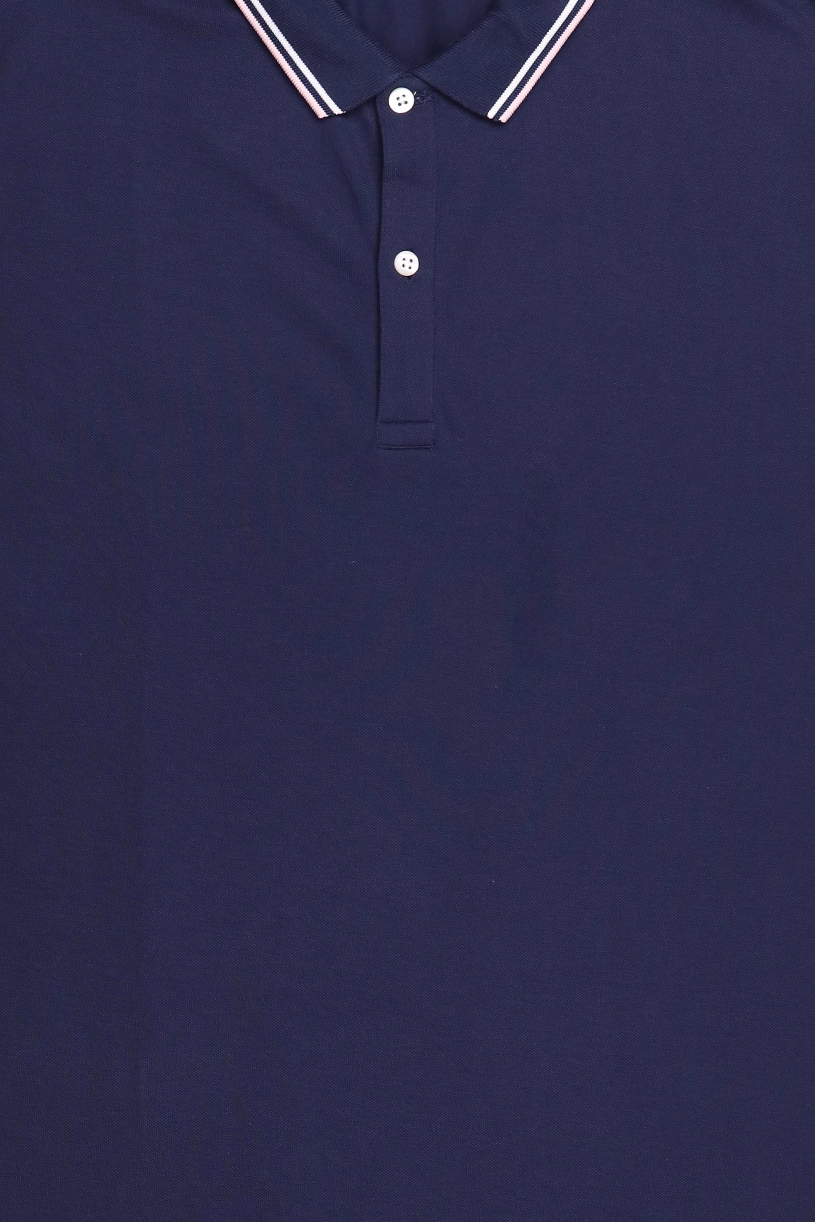 Men Regular Fit Short Sleeve Solid Polo Shirt, Navy