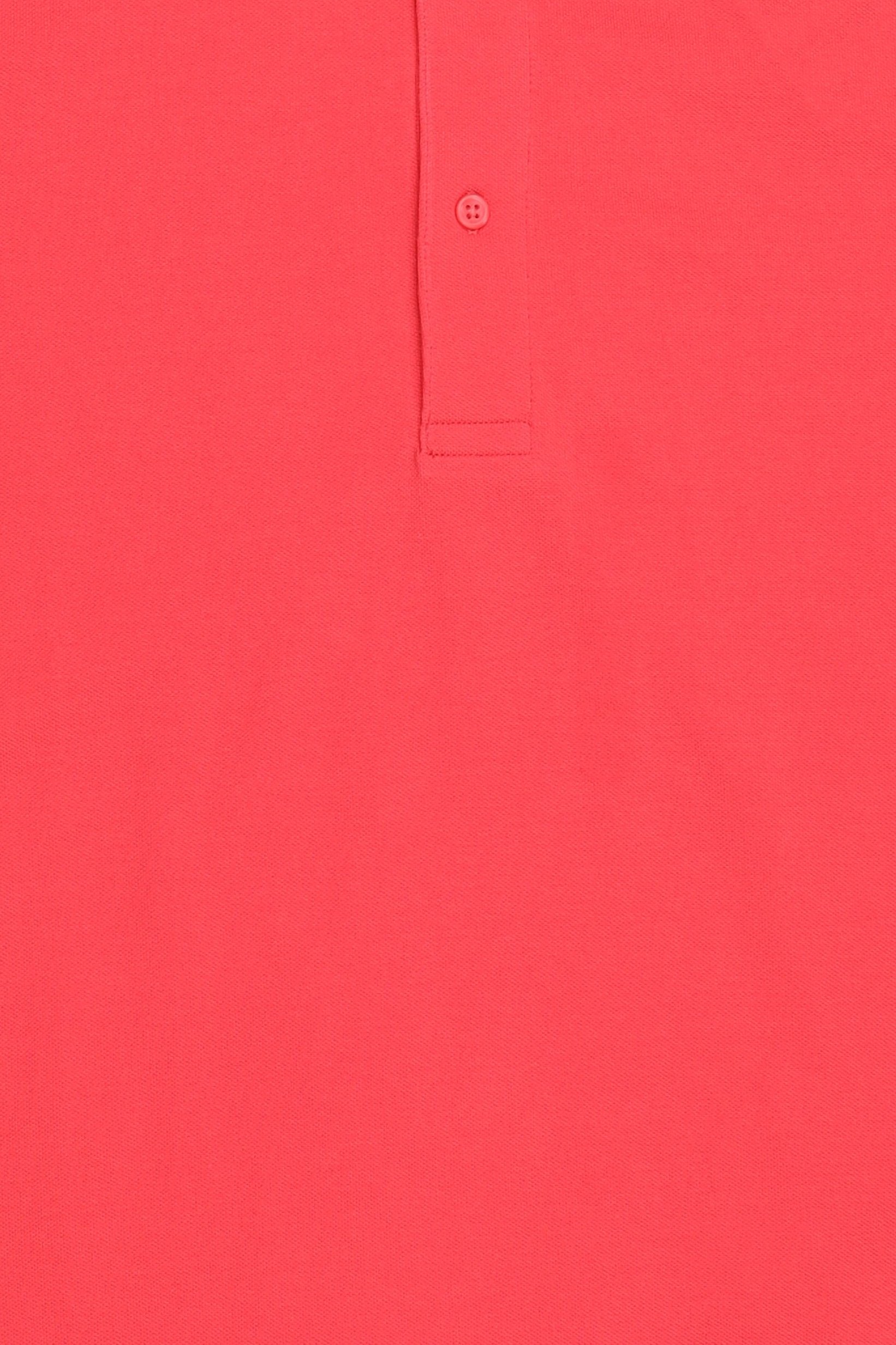 Men Regular Fit Plain Short Sleeve Polo Shirts, Red
