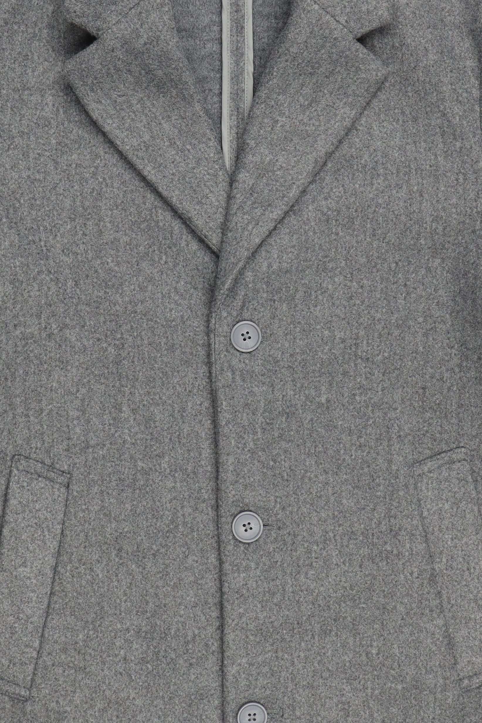 Men Plain Trench Coat, Dark Grey