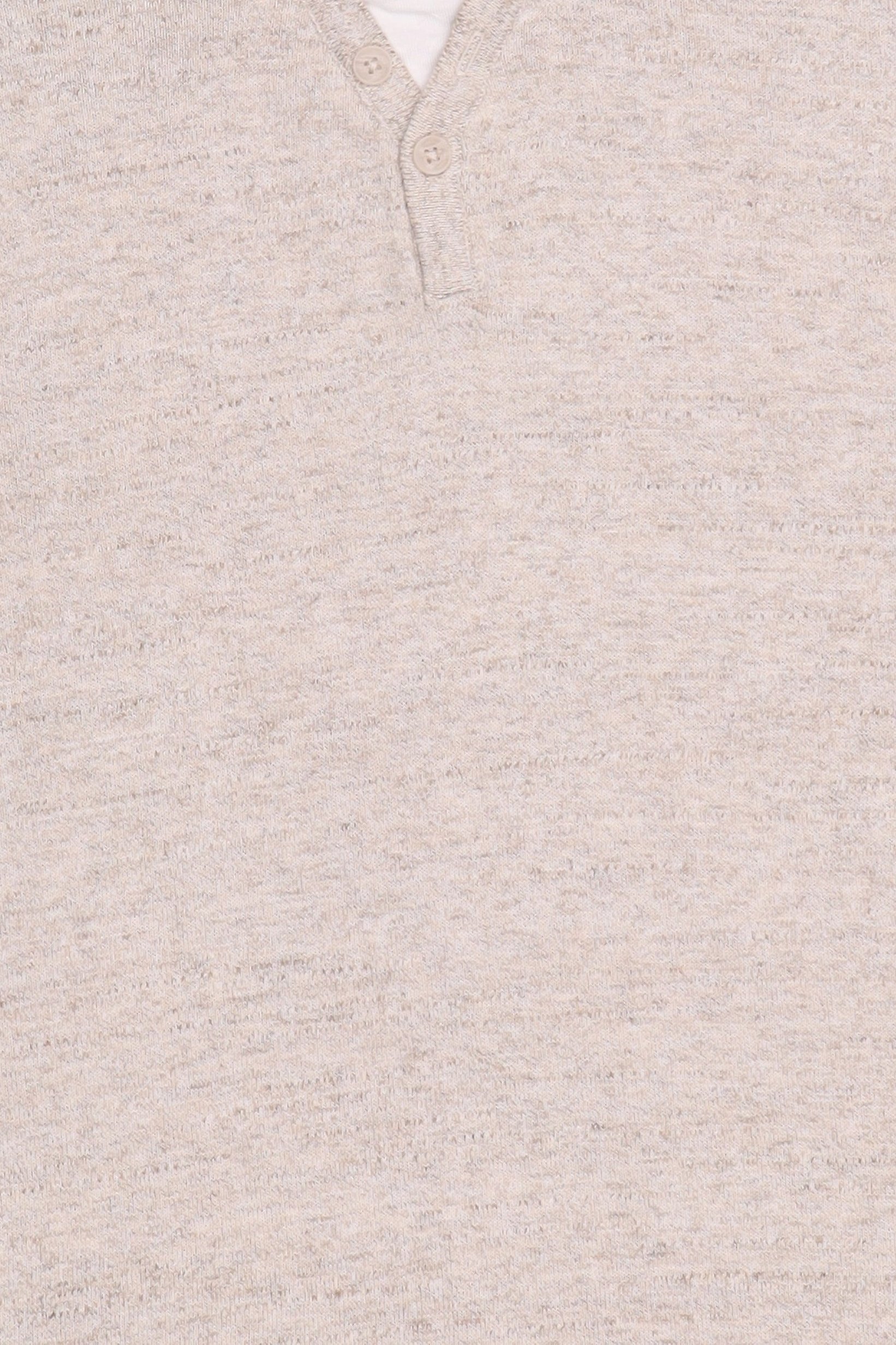 Men Crew Neck Textured Sweater, Heather Beige