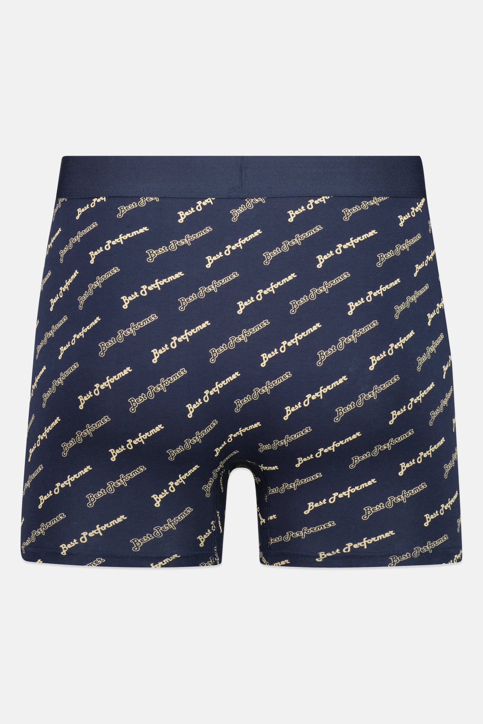 Men Graphic Print Boxer Briefs, Navy