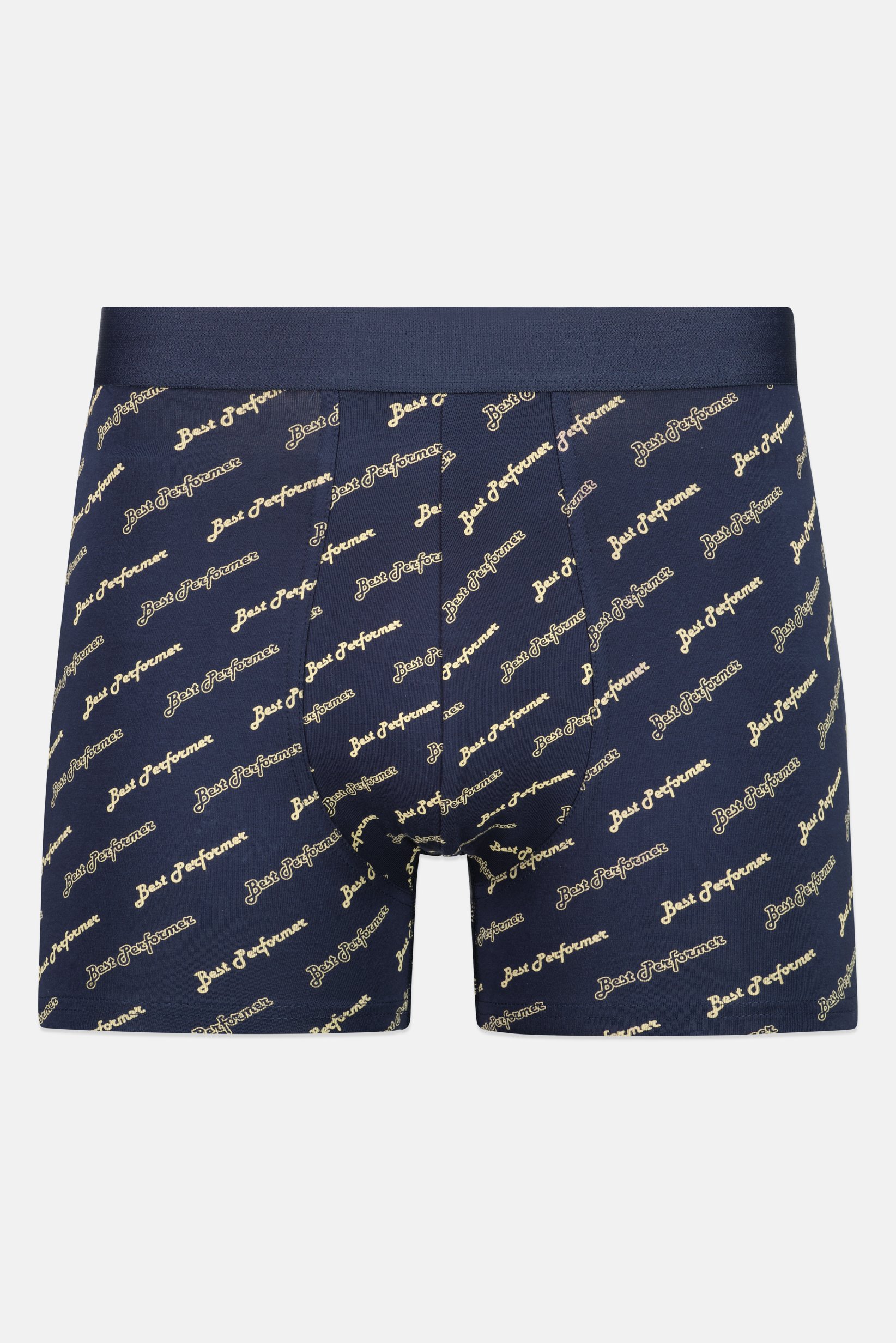 Men Graphic Print Boxer Briefs, Navy