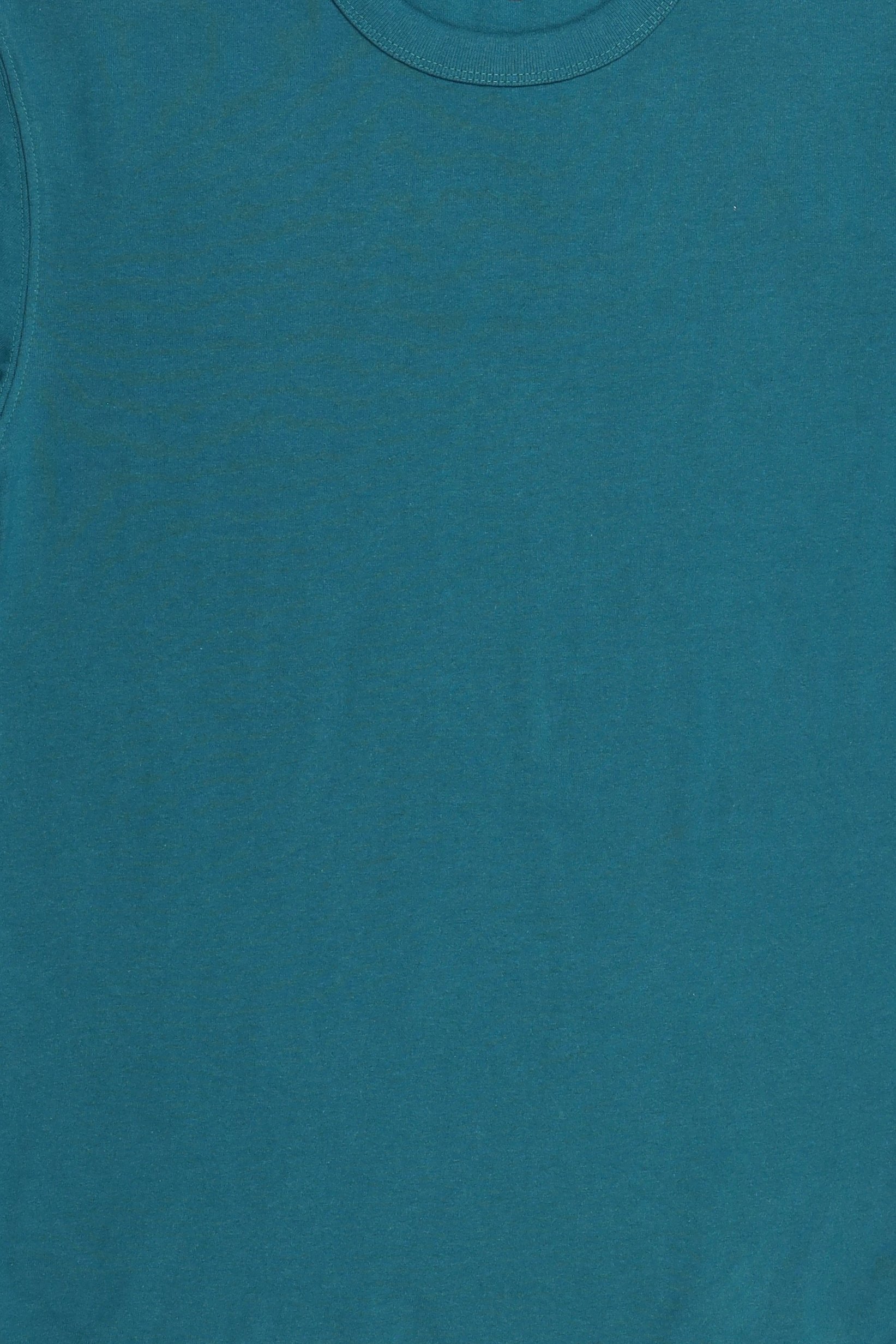 Men Crew Neck Short Sleeve Solid T-Shirt,  Teal Green