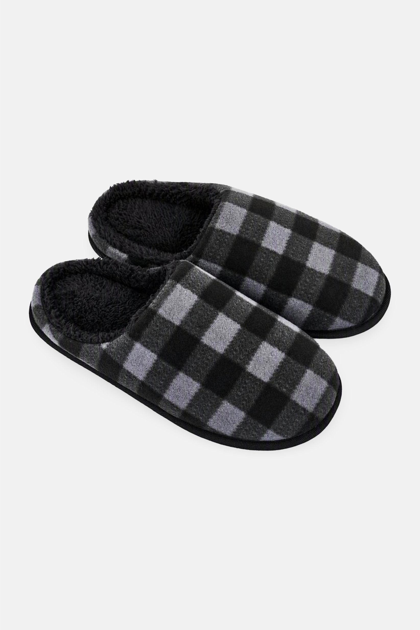 Men Checkered Slip On Home Slippers, Multicolor