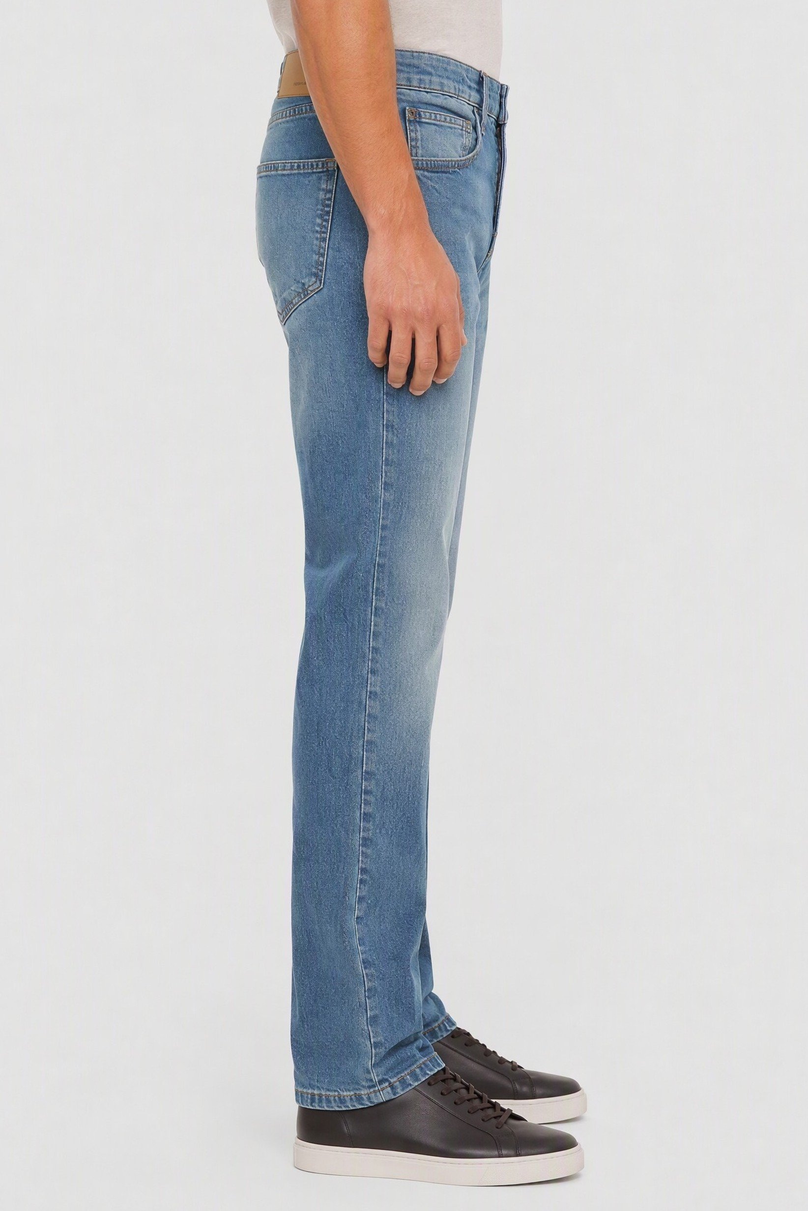 Men Regular Fit Washed Stretchable Jeans, Blue