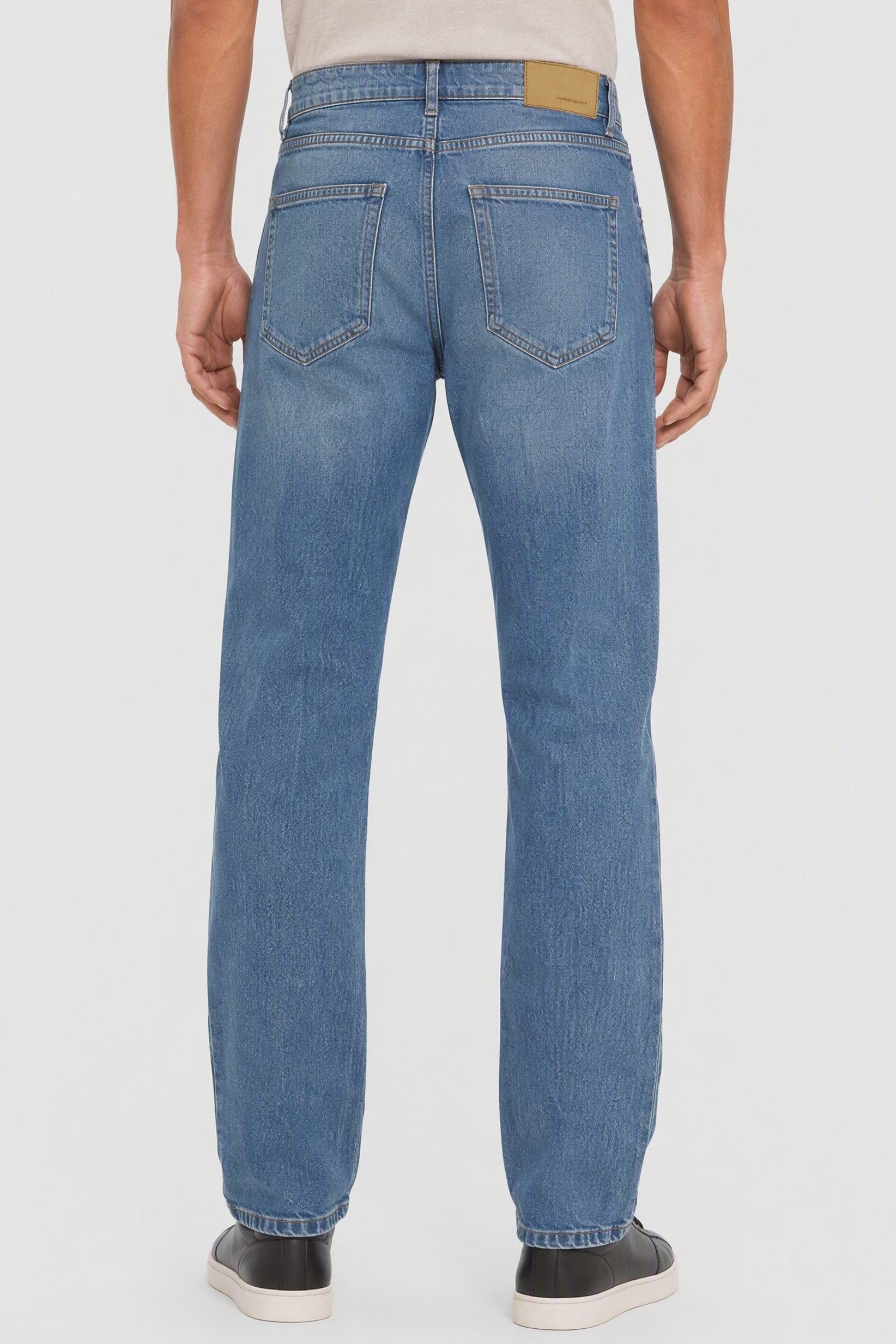 Men Regular Fit Washed Stretchable Jeans, Blue