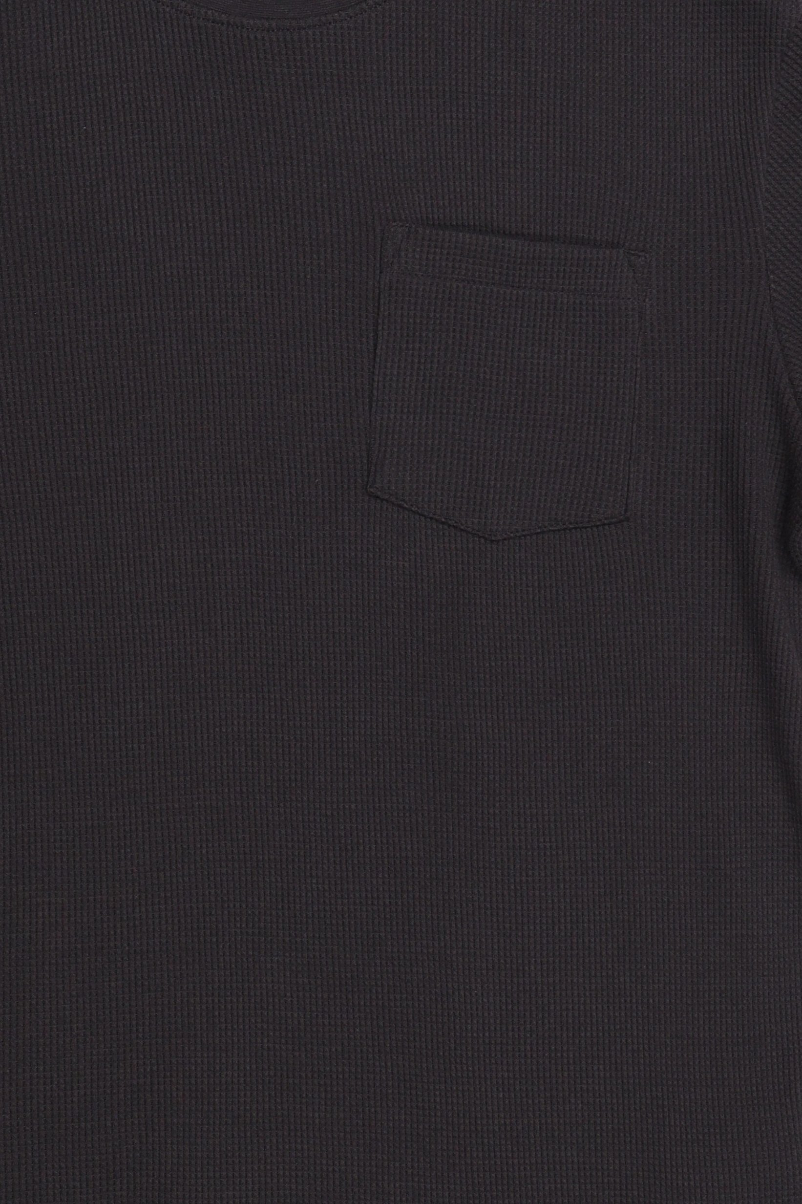 Men Crew Neck Short Sleeve Textured T-Shirt, Black