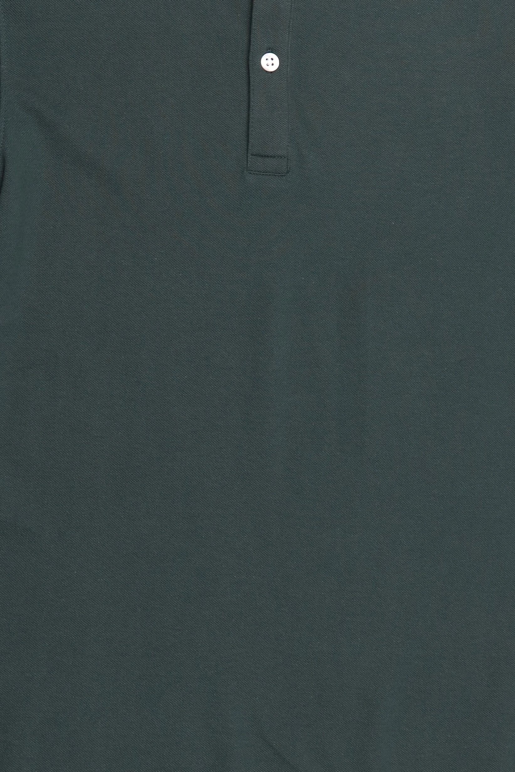 Men Regular Fit Short Sleeve Solid Polo Shirt, Dark Green