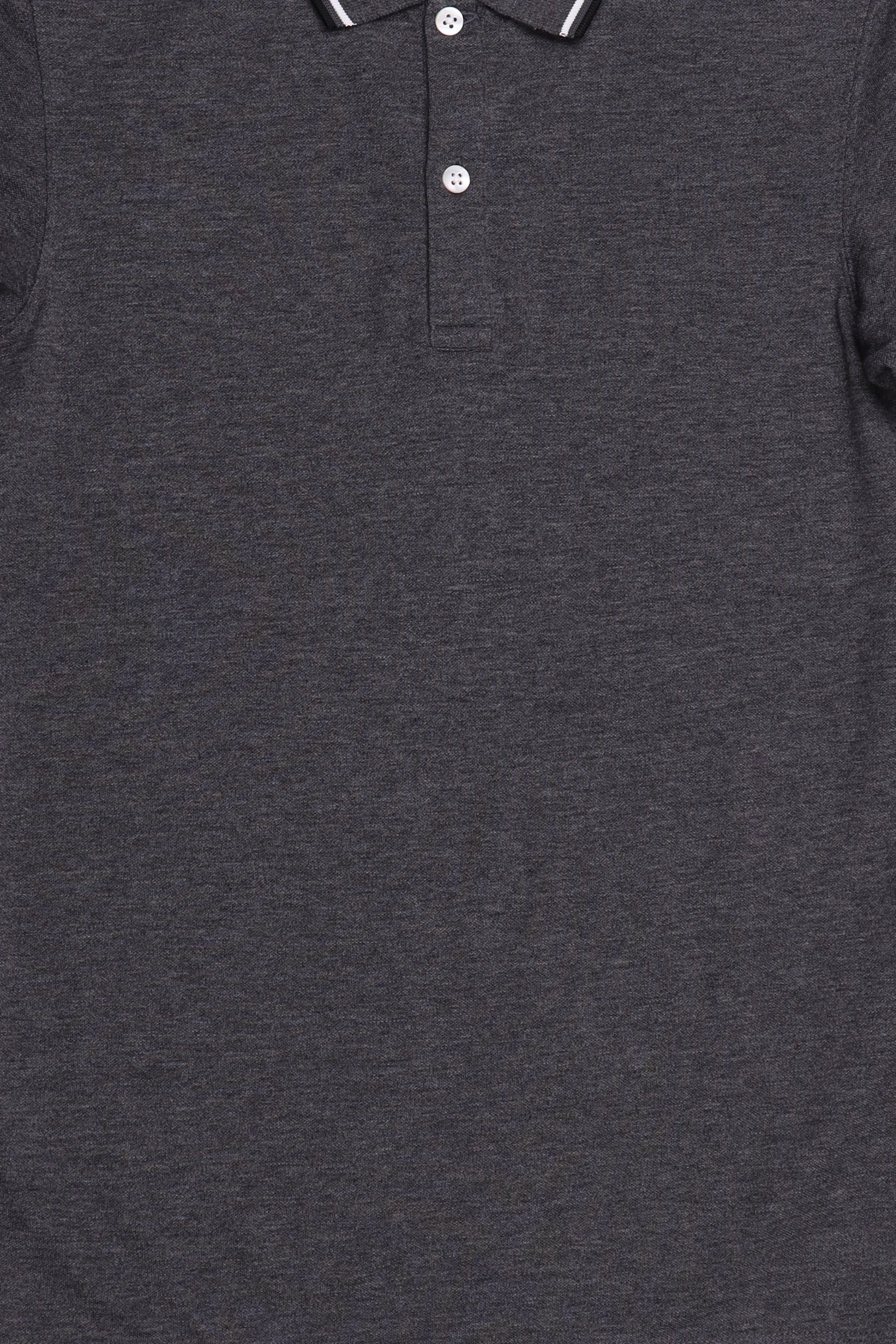 Men Regular Fit Short Sleeve Heather Polo Shirt, Dark Grey