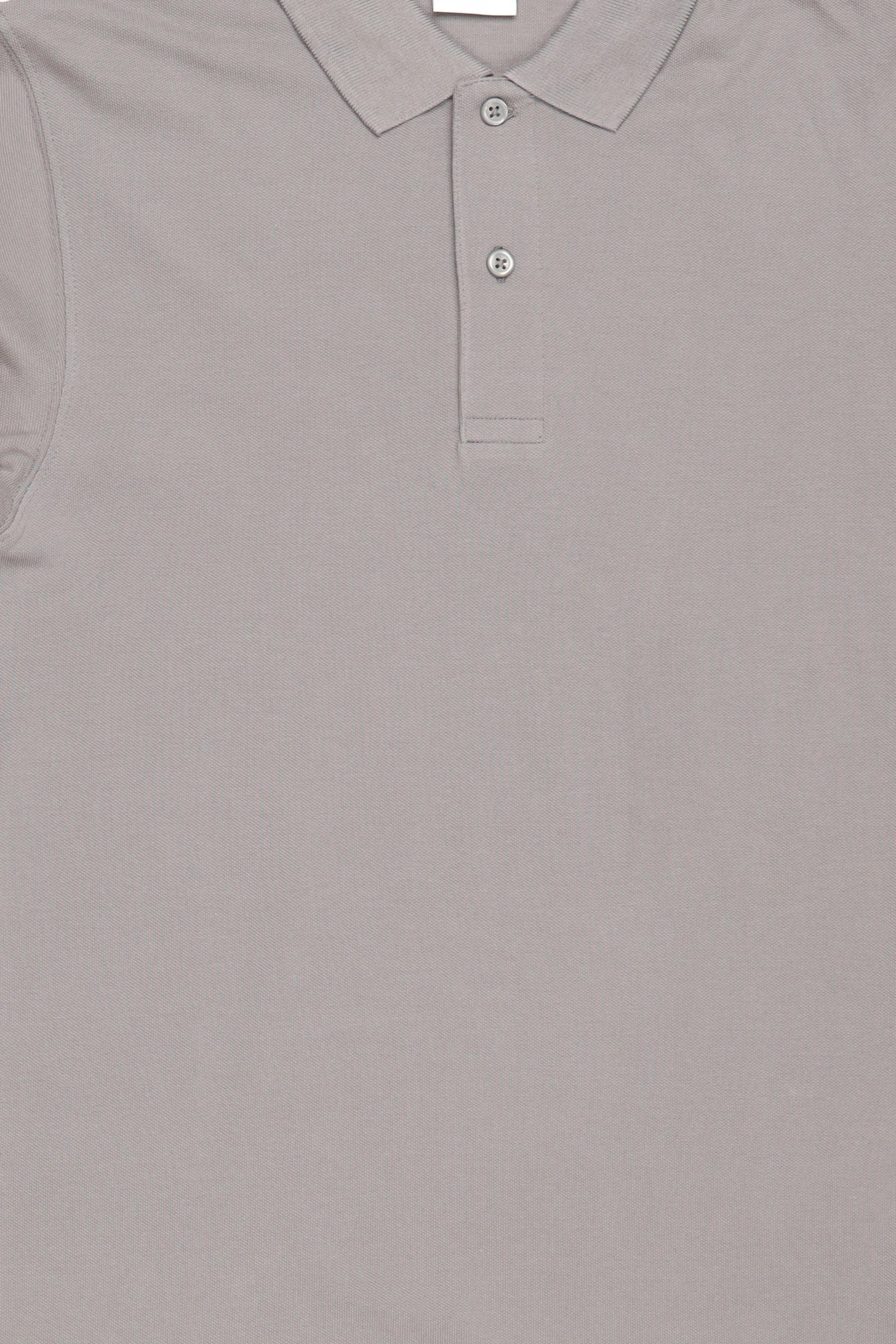 Men Regular Fit Pain Short Sleeve Polo Shirt, Dark Grey