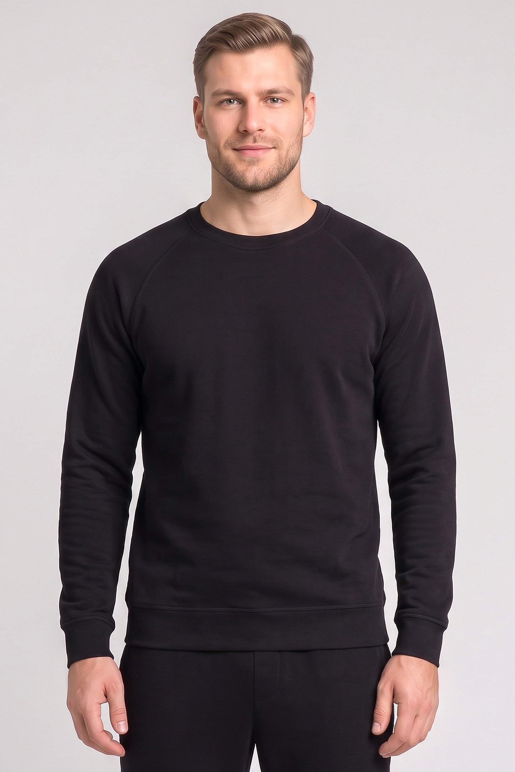 Men 2 Pieces Textured Shirt And Pants Pajama Set, Black